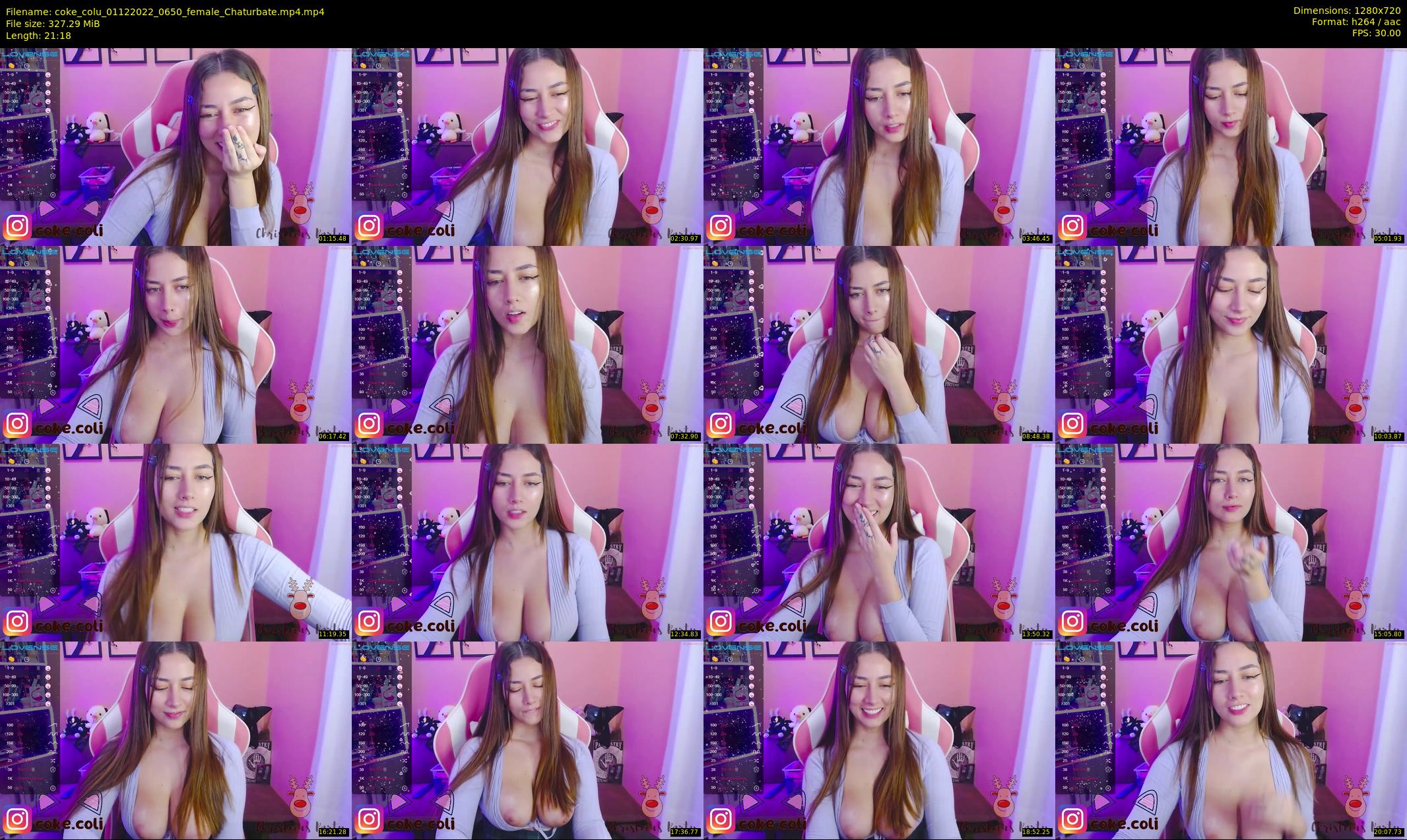 coke_colu — 22 minute Chaturbate female cam show recording, 720p, Dec 1, 2022