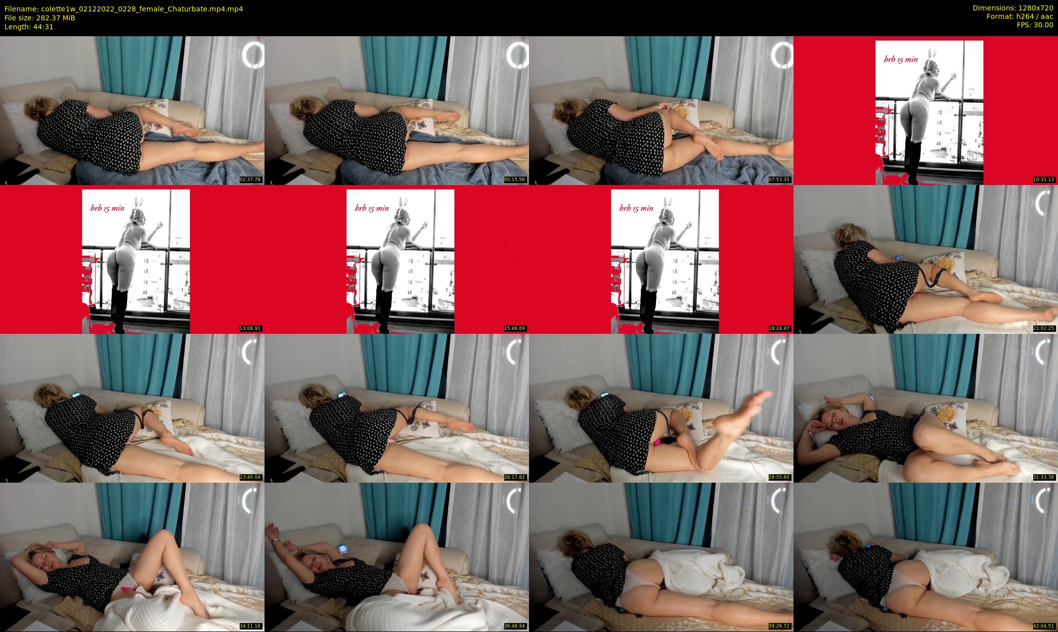 colette1w — 45 minute Chaturbate female cam show recording, 720p, Dec 2, 2022