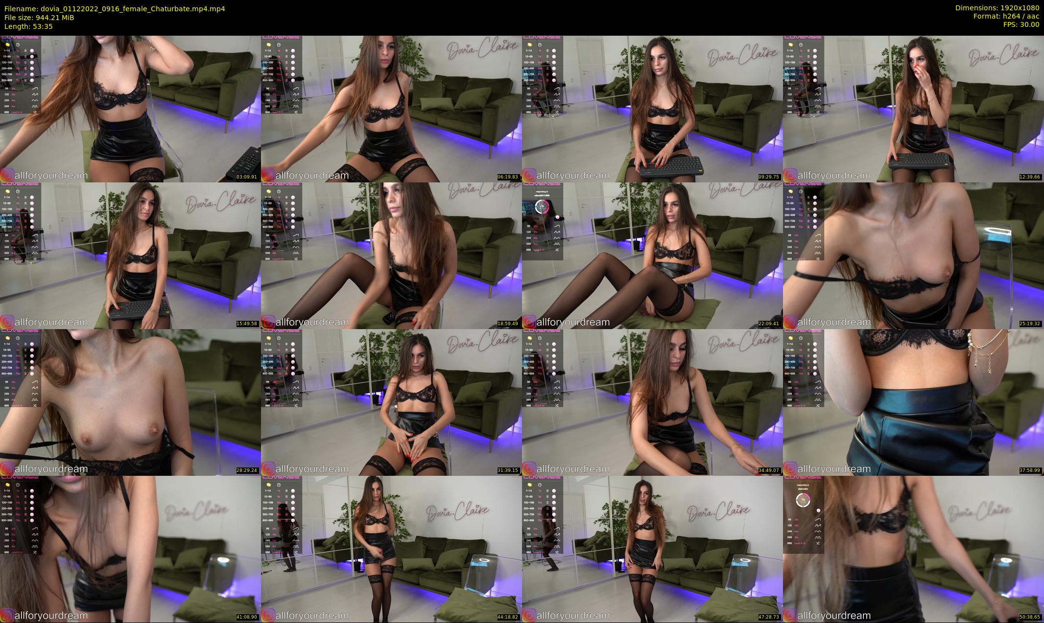 dovia — 54 minute Chaturbate female cam show recording, 1080p, Dec 1, 2022