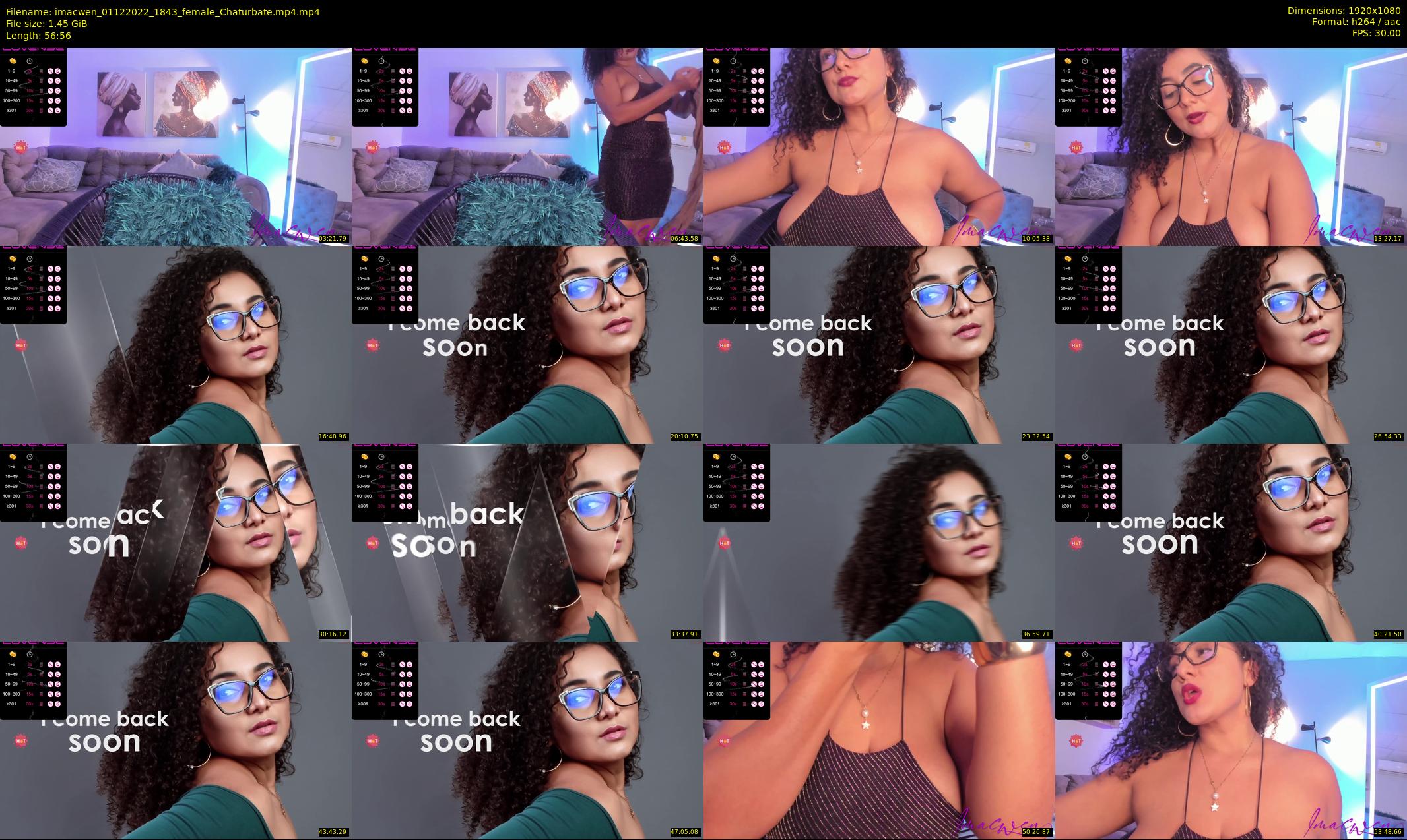imacwen — 57 minute Chaturbate female cam show recording, 1080p, Dec 1, 2022