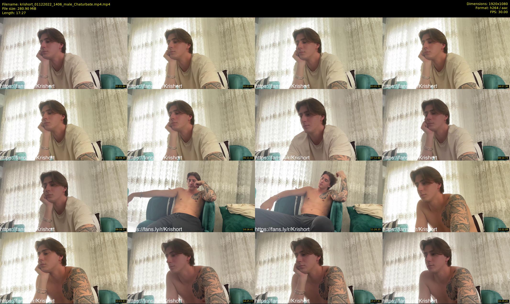 krishort — 18 minute Chaturbate male cam show recording, 1080p, Dec 1, 2022