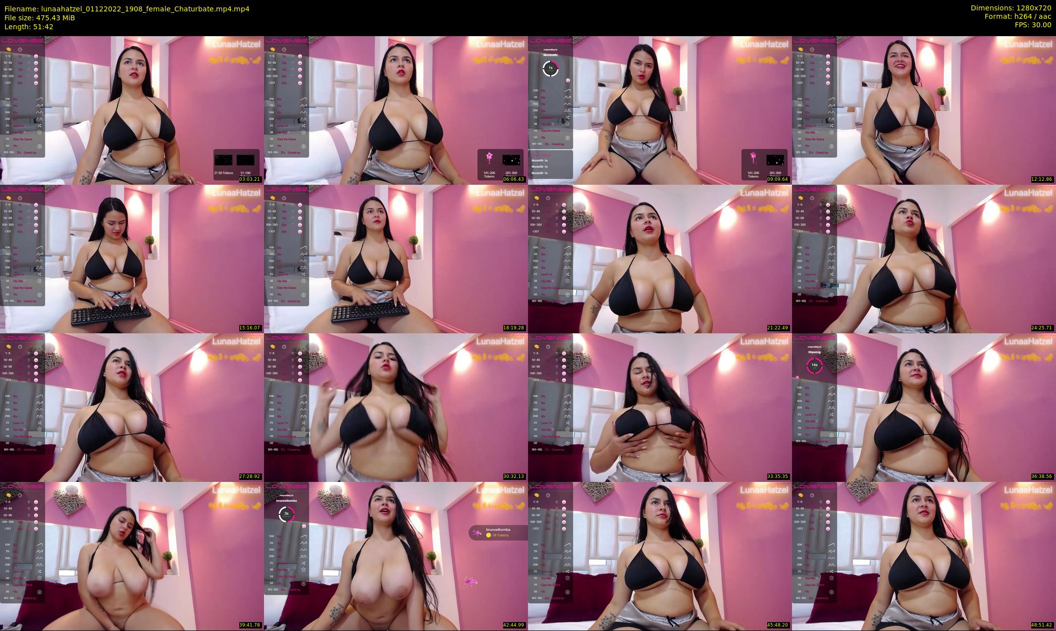 lunaahatzel — 52 minute Chaturbate female cam show recording, 720p, Dec 1, 2022