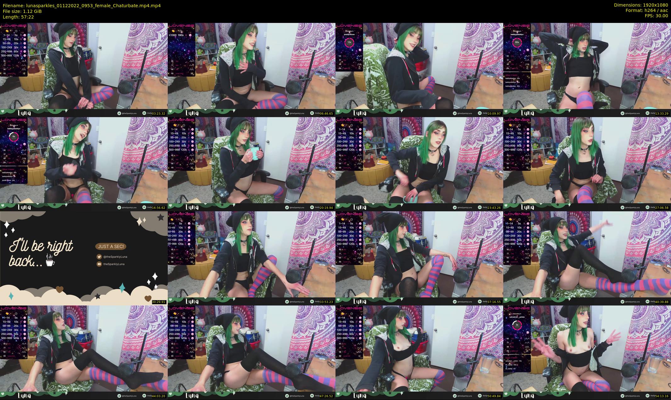 lunasparkles — 58 minute Chaturbate female cam show recording, 1080p, Dec 1, 2022