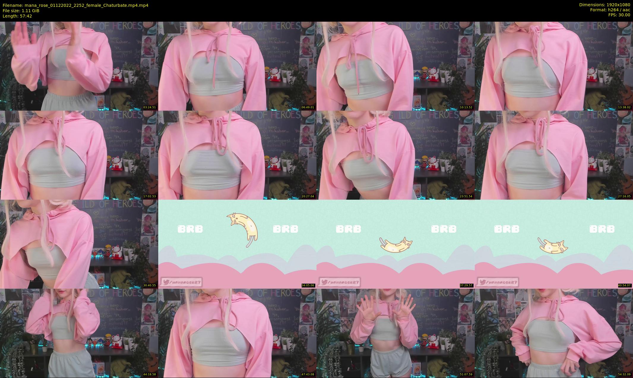 mana_rose — 58 minute Chaturbate female cam show recording, 1080p, Dec 1, 2022