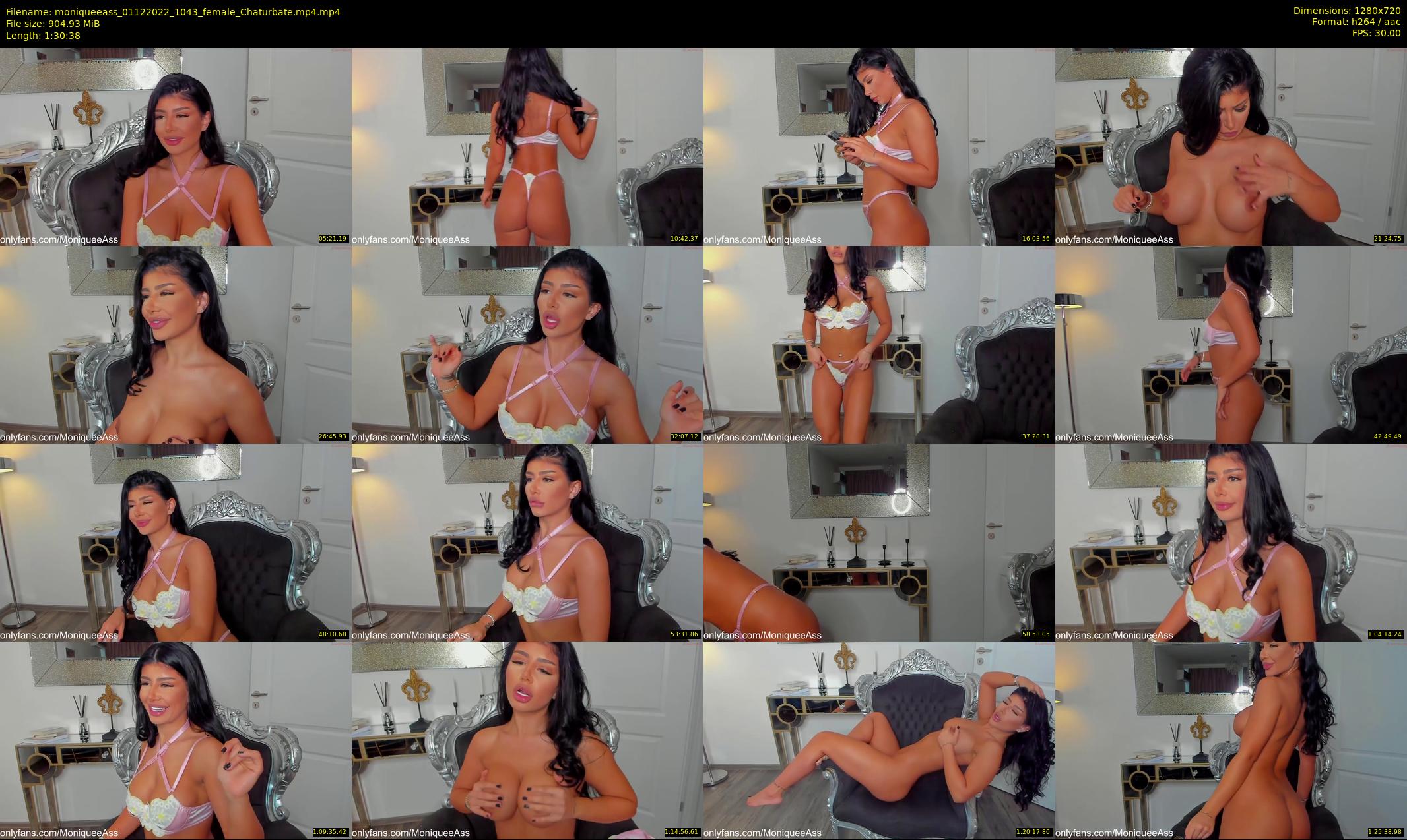moniqueeass — 91 minute Chaturbate female cam show recording, 720p, Dec 1, 2022