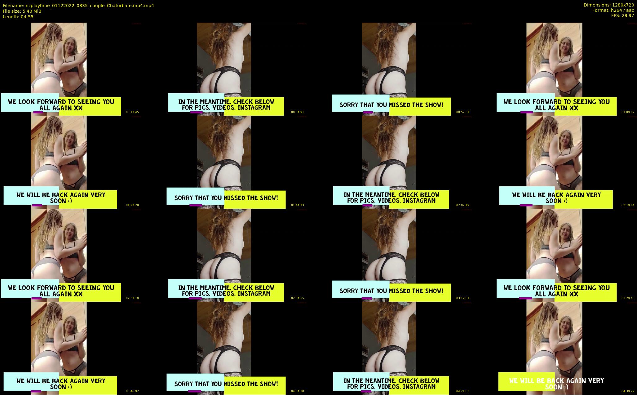 nzplaytime — 5 minute Chaturbate couple cam show recording, 720p, Dec 1, 2022