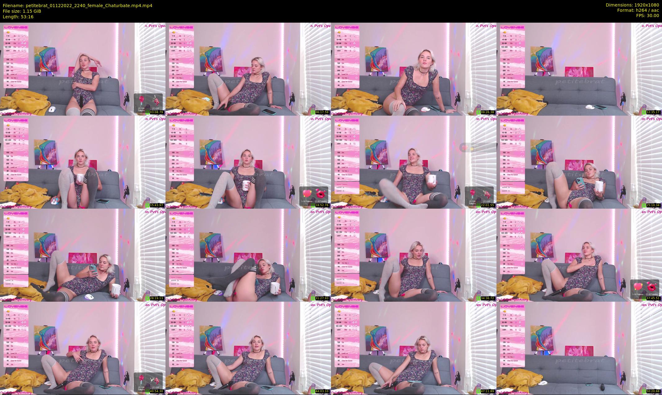 petitebrat — 54 minute Chaturbate female cam show recording, 1080p, Dec 1, 2022