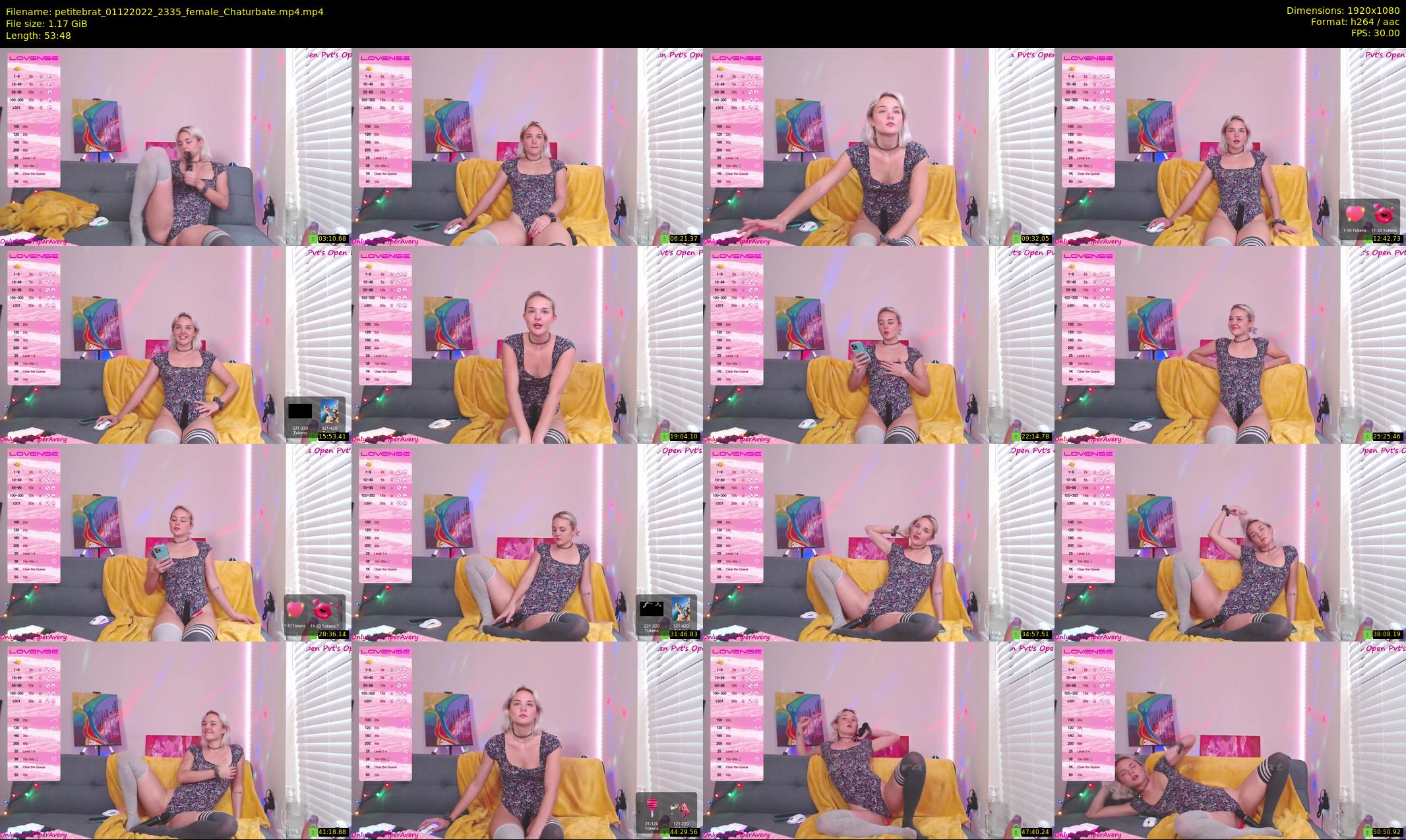 petitebrat — 54 minute Chaturbate female cam show recording, 1080p, Dec 1, 2022