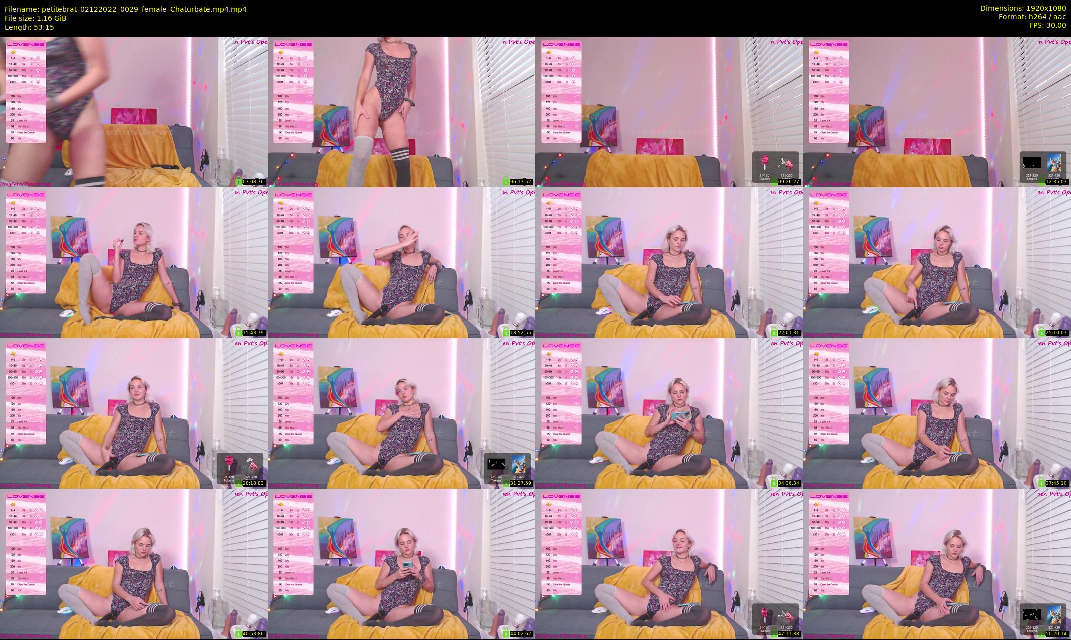 petitebrat — 54 minute Chaturbate female cam show recording, 1080p, Dec 2, 2022