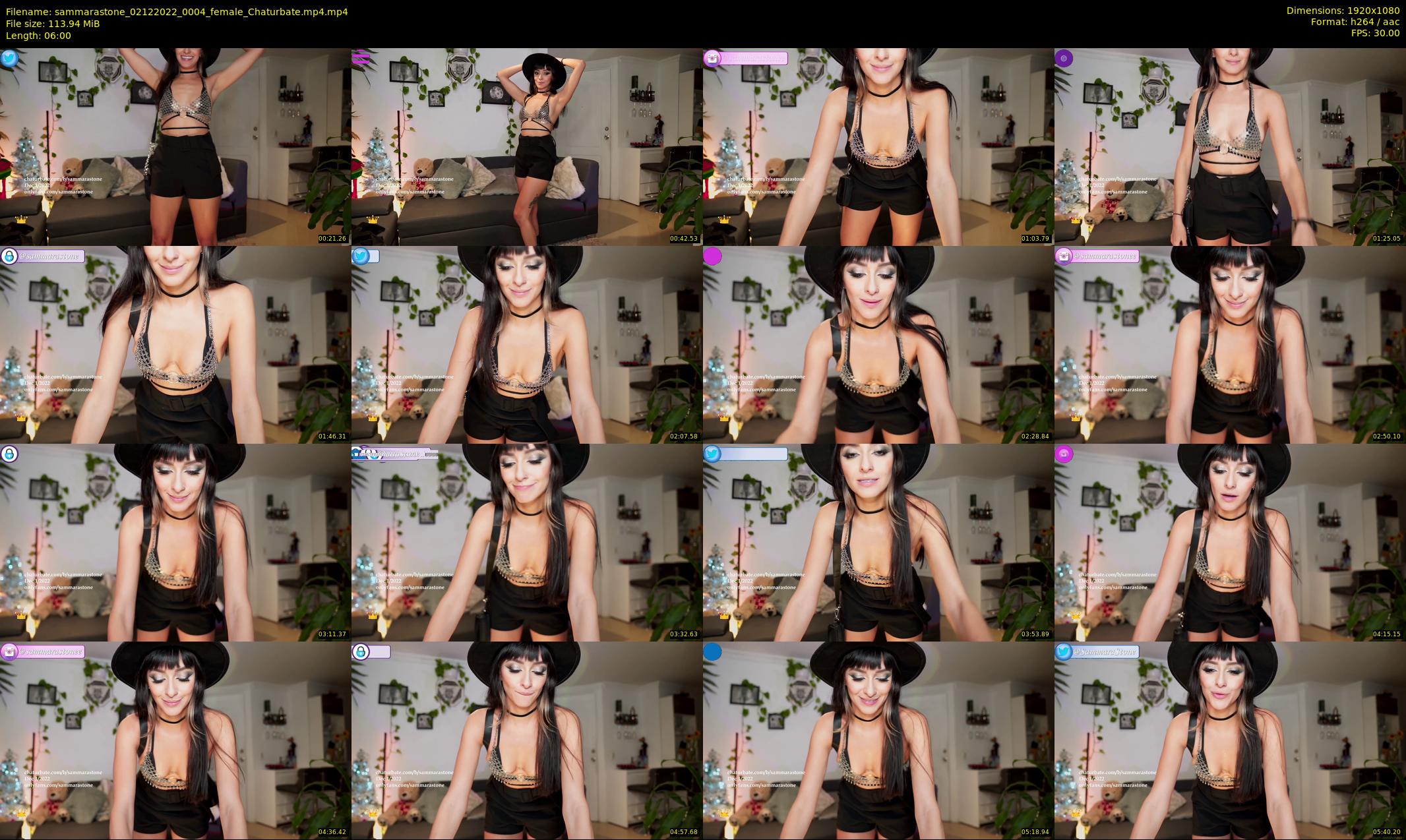 sammarastone — 6 minute Chaturbate female cam show recording, 1080p, Dec 2, 2022