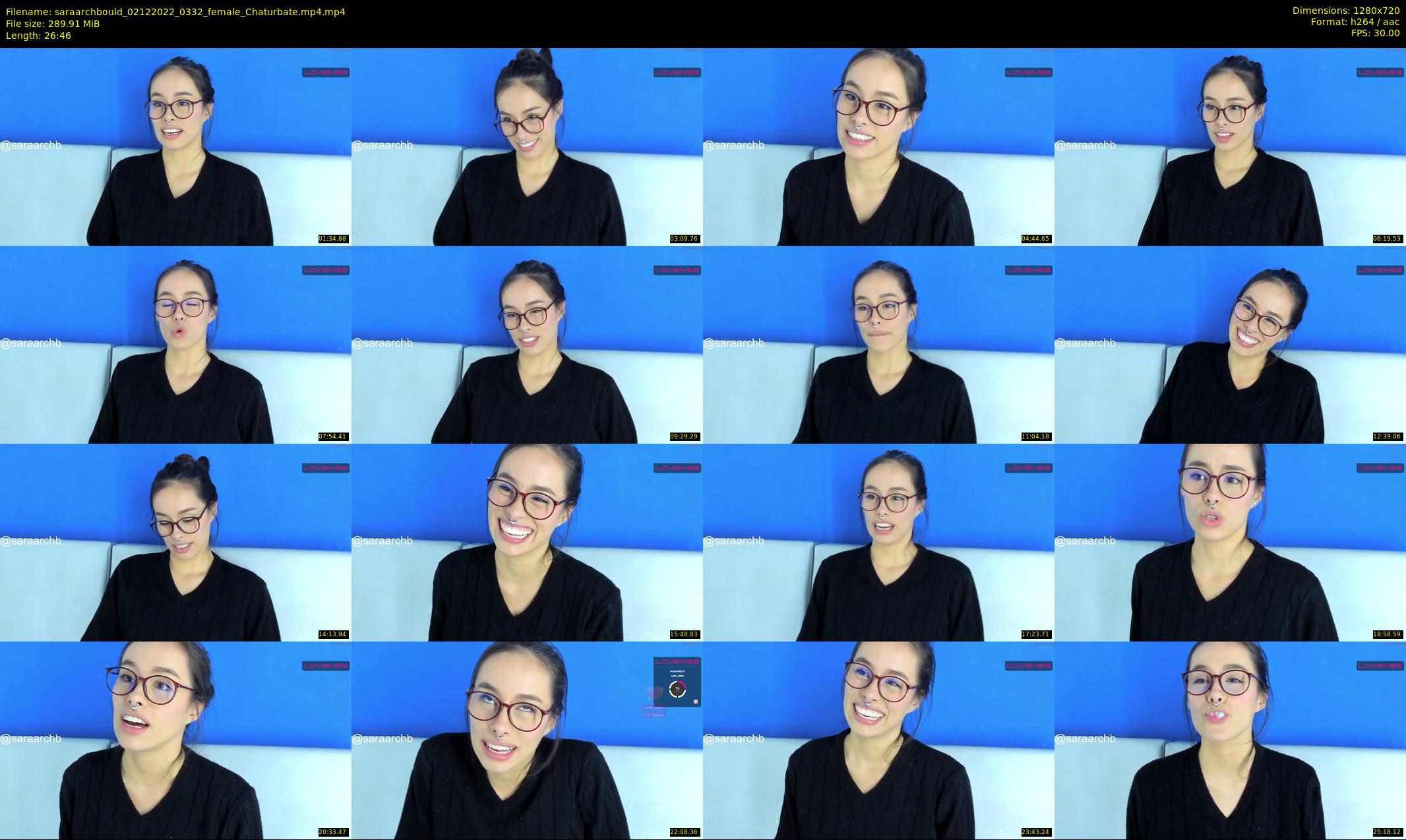 saraarchbould — 27 minute Chaturbate female cam show recording, 720p, Dec 2, 2022