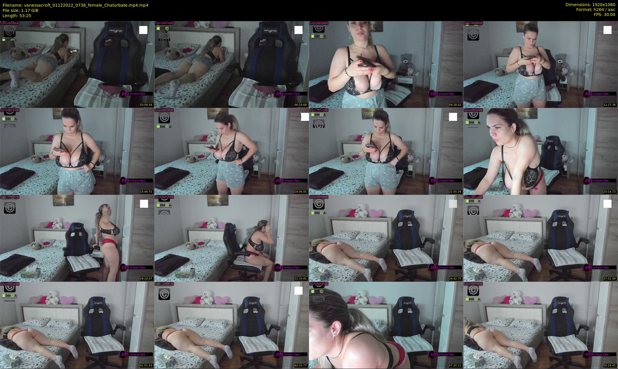 vanessacroft — 54 minute Chaturbate female cam show recording, 1080p, Dec 1, 2022