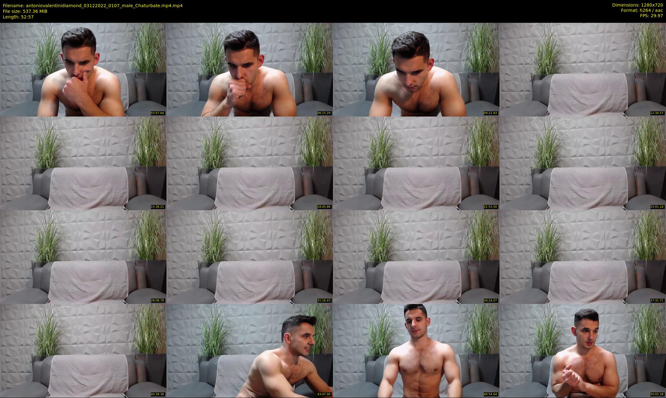 antoniovalentinidiamond — 53 minute Chaturbate male cam show recording, 720p, Dec 3, 2022