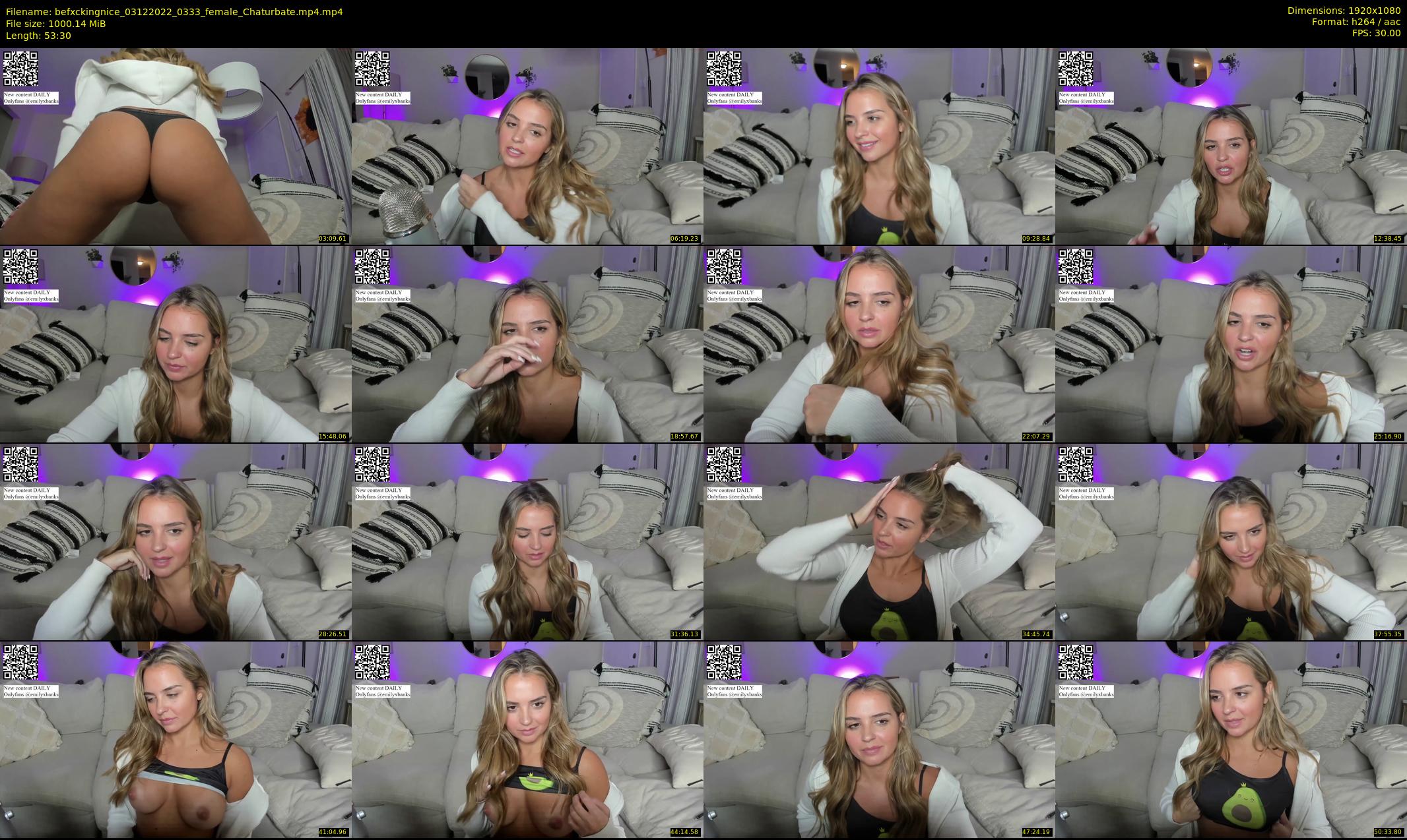 befxckingnice — 54 minute Chaturbate female cam show recording, 1080p, Dec 3, 2022