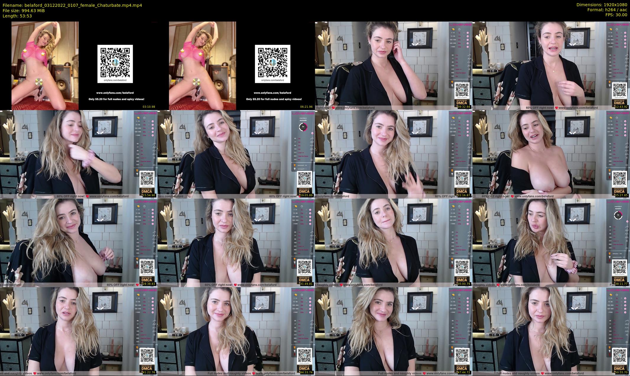 belaford — 54 minute Chaturbate female cam show recording, 1080p, Dec 3, 2022