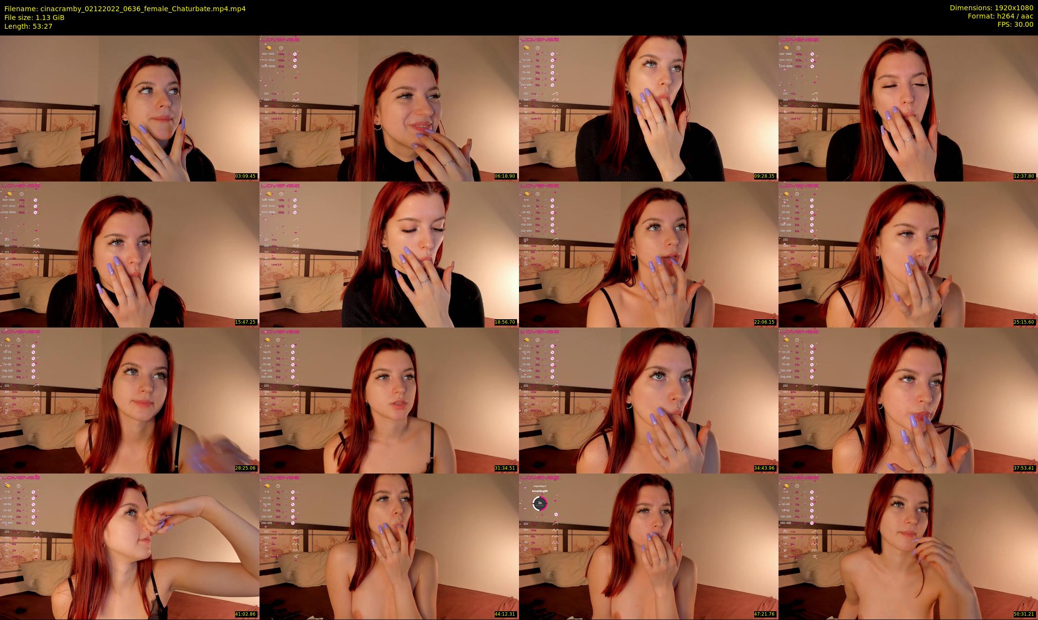 cinacramby — 54 minute Chaturbate female cam show recording, 1080p, Dec 2, 2022