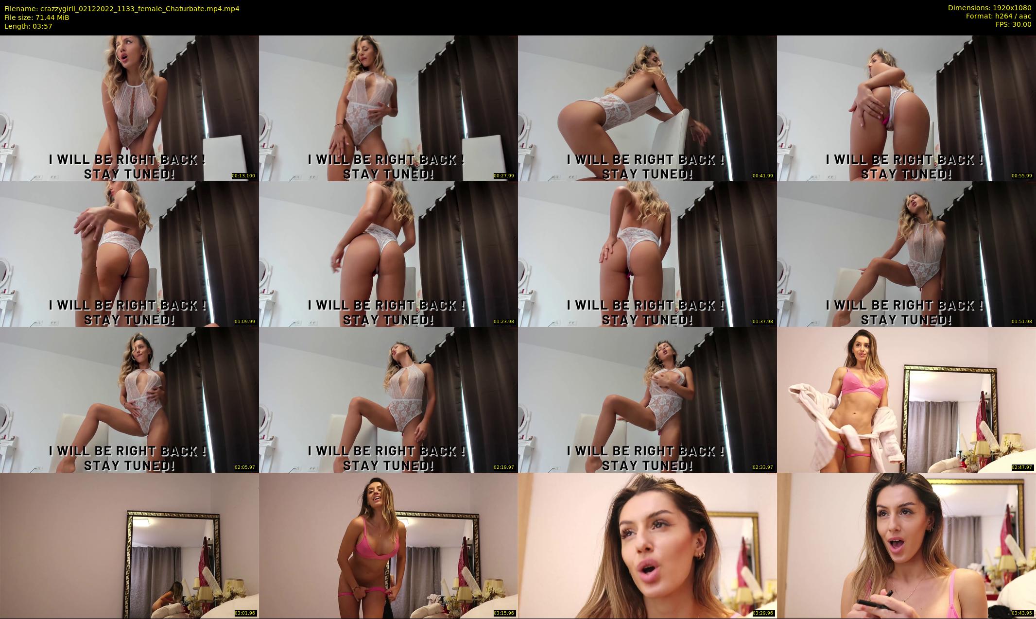 crazzygirll — 4 minute Chaturbate female cam show recording, 1080p, Dec 2, 2022