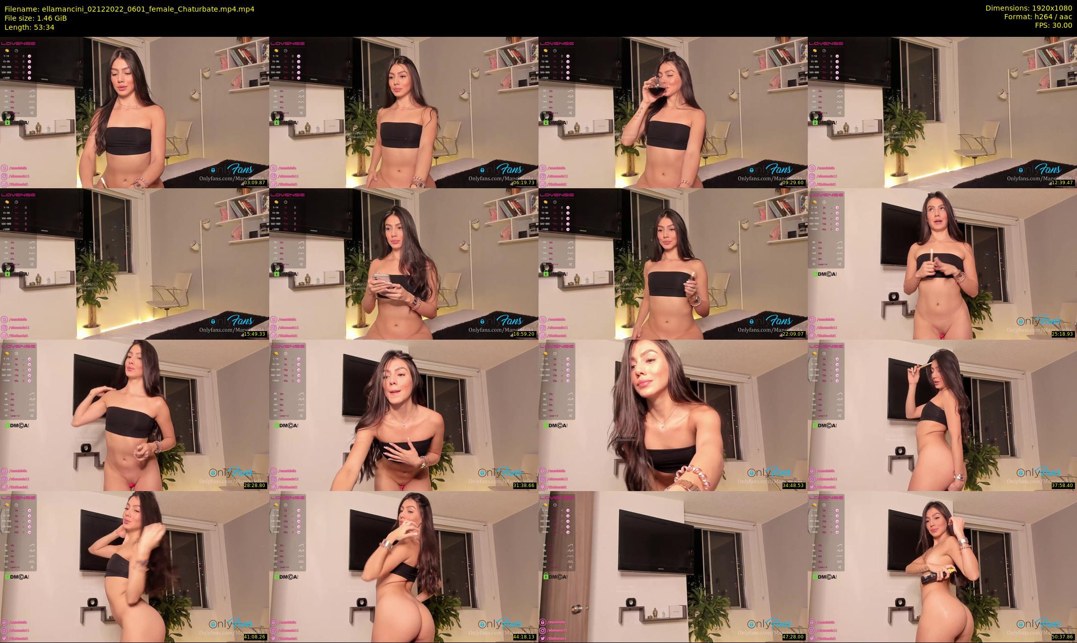ellamancini — 54 minute Chaturbate female cam show recording, 1080p, Dec 2, 2022