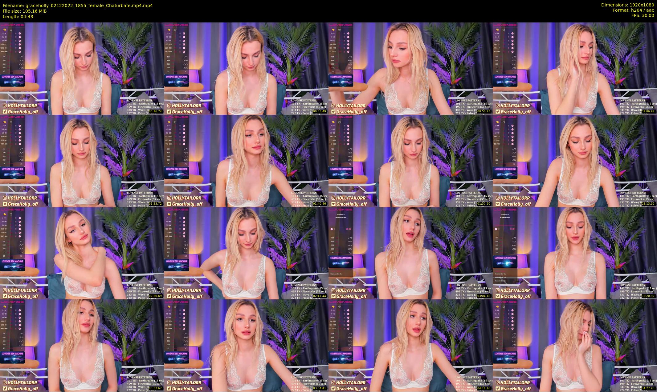 graceholly — 5 minute Chaturbate female cam show recording, 1080p, Dec 2, 2022