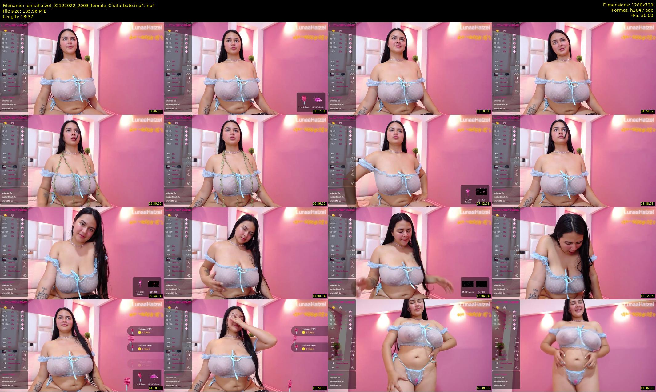 lunaahatzel — 19 minute Chaturbate female cam show recording, 720p, Dec 2, 2022