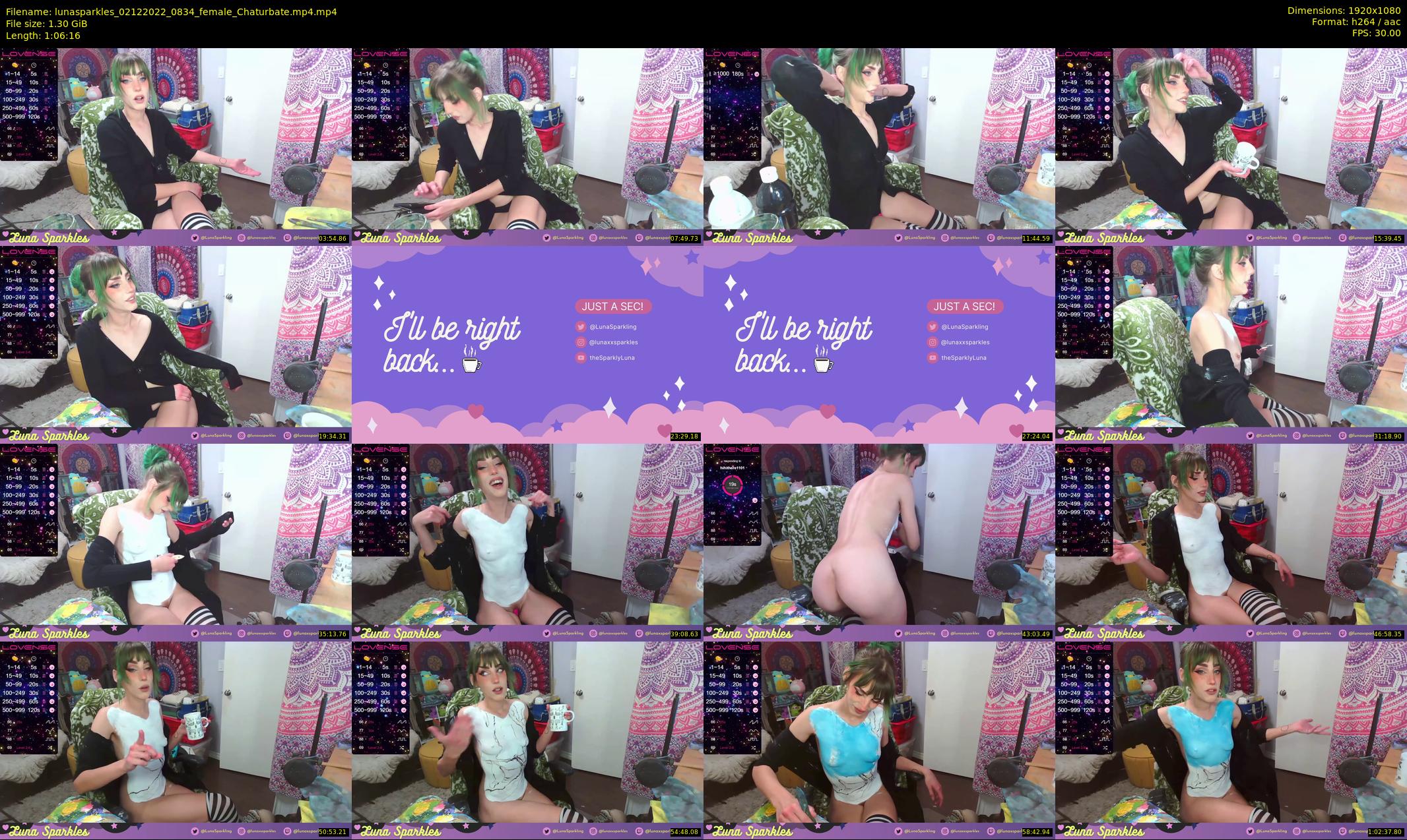 lunasparkles — 67 minute Chaturbate female cam show recording, 1080p, Dec 2, 2022