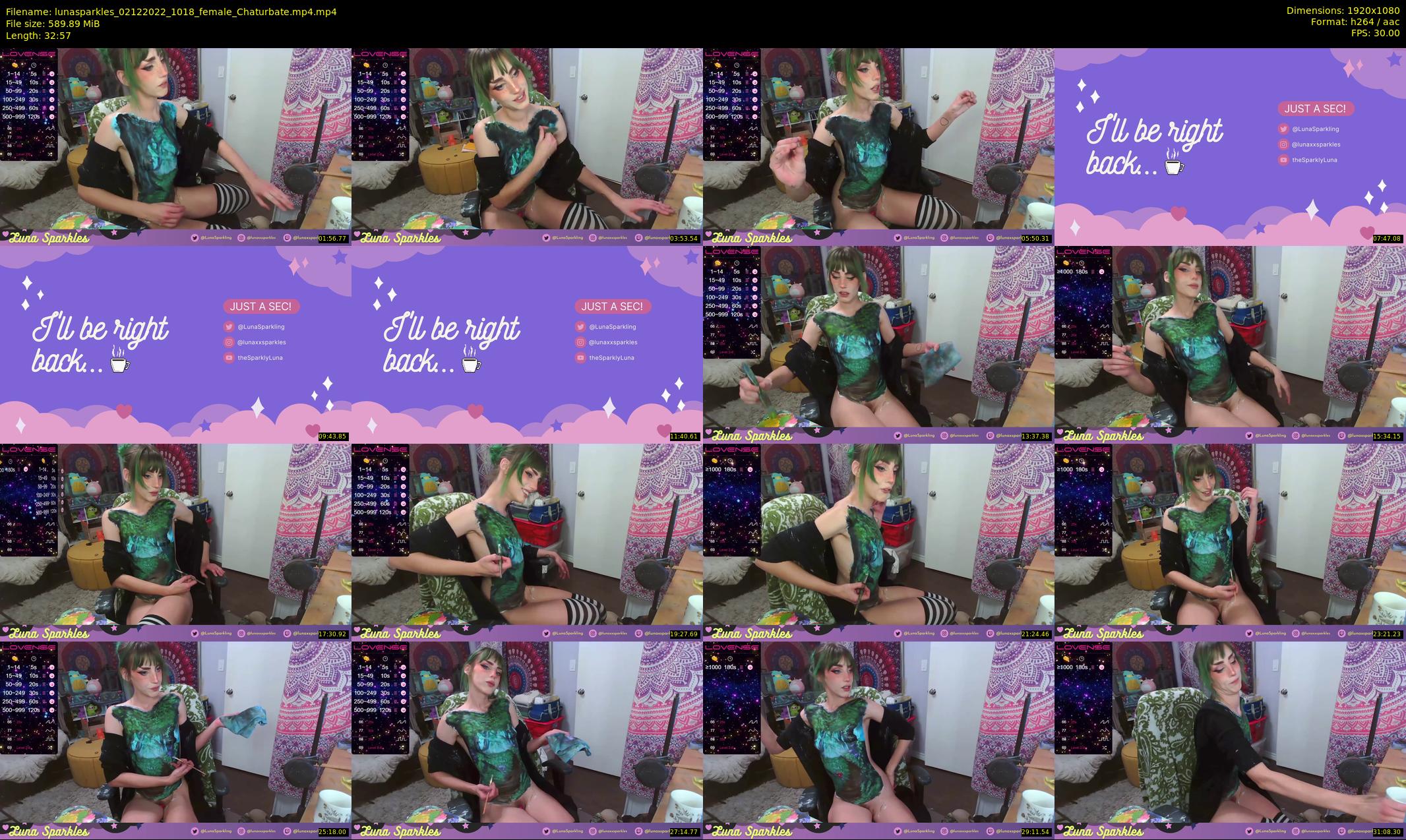 lunasparkles — 33 minute Chaturbate female cam show recording, 1080p, Dec 2, 2022