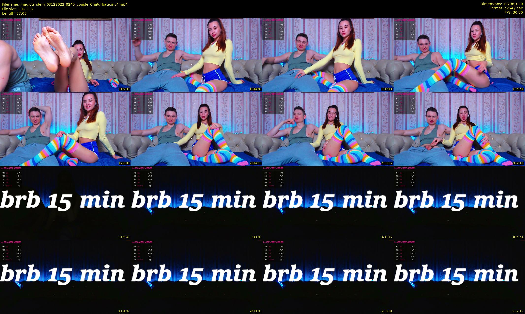magictandem — 58 minute Chaturbate couple cam show recording, 1080p, Dec 3, 2022