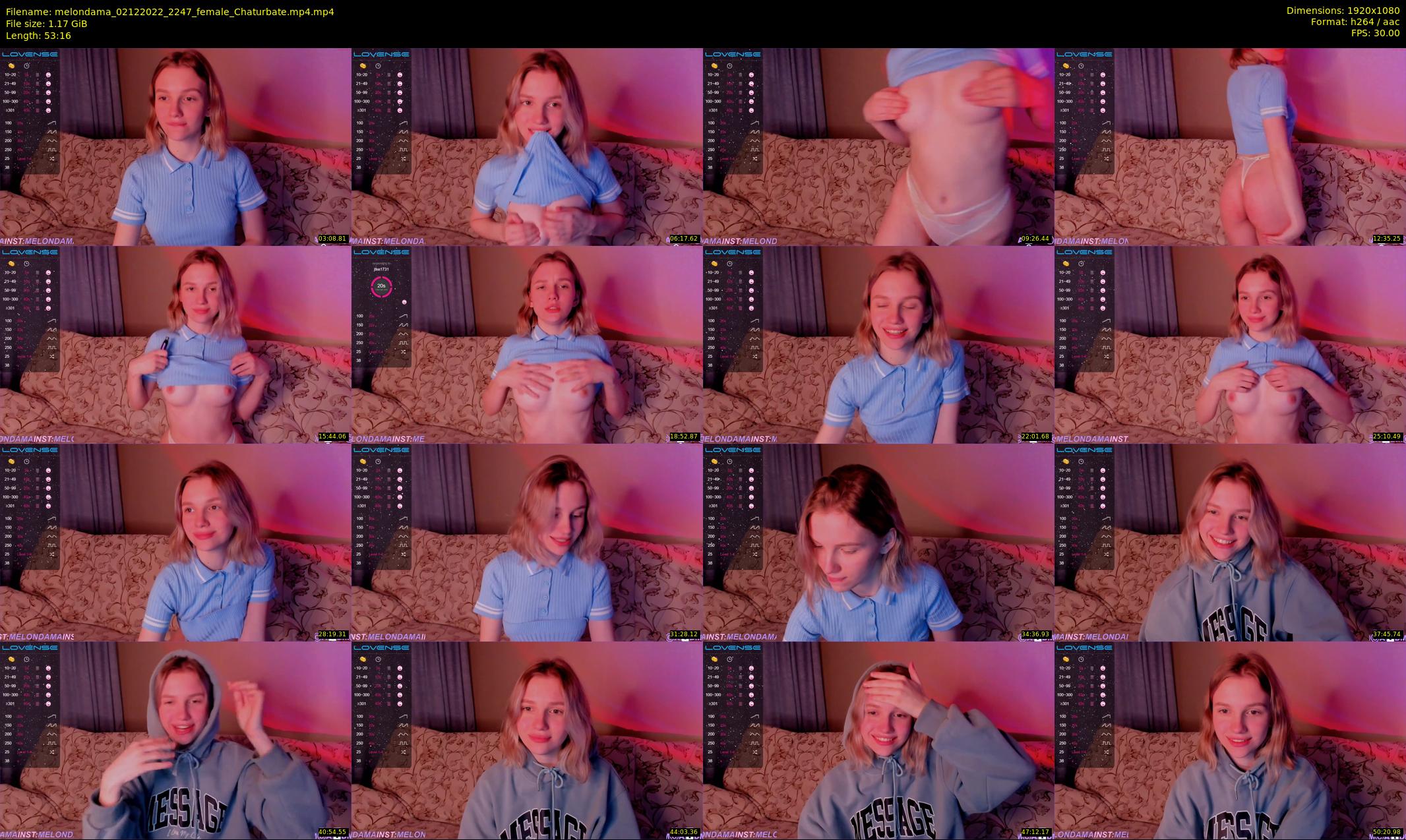 melondama — 54 minute Chaturbate female cam show recording, 1080p, Dec 2, 2022