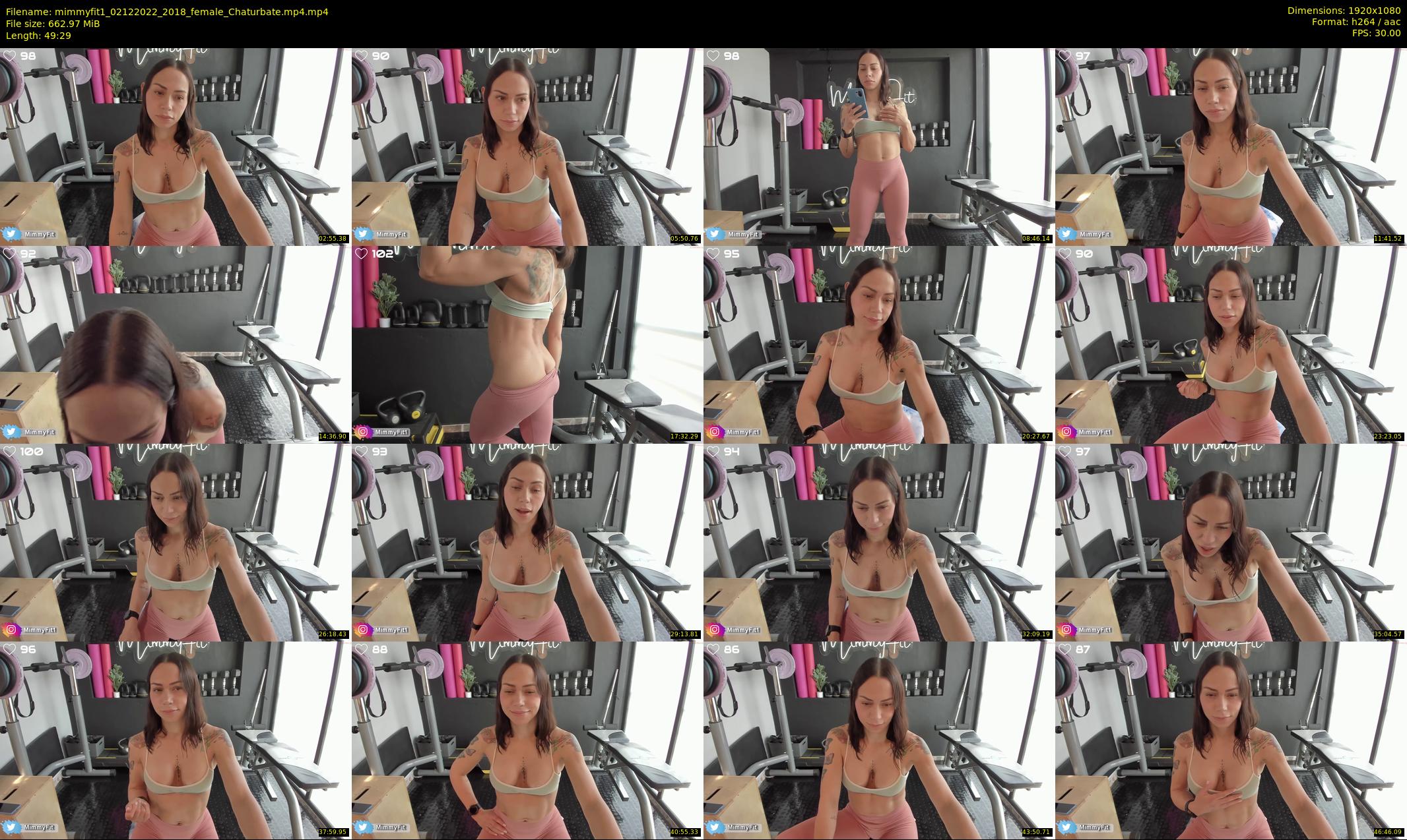 mimmyfit1 — 50 minute Chaturbate female cam show recording, 1080p, Dec 2, 2022