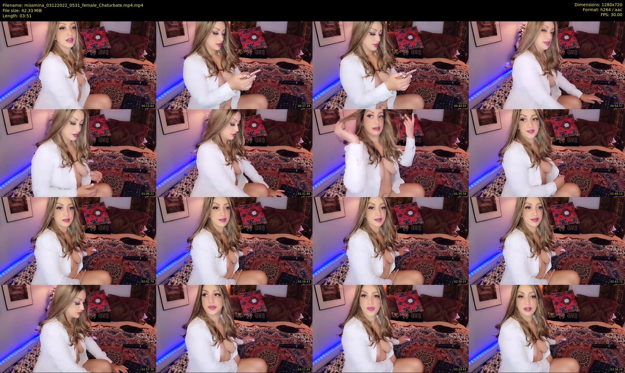 missmina — 4 minute Chaturbate female cam show recording, 720p, Dec 3, 2022