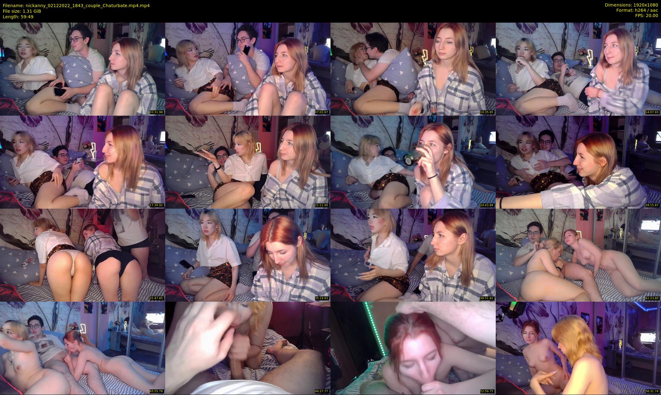 nickanny — 60 minute Chaturbate couple cam show recording, 1080p, Dec 2, 2022