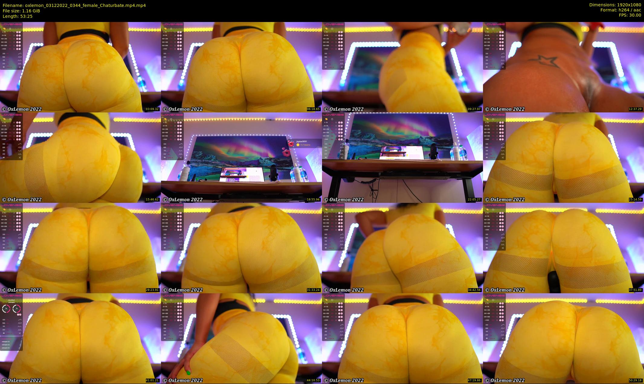 oxlemon — 54 minute Chaturbate female cam show recording, 1080p, Dec 3, 2022