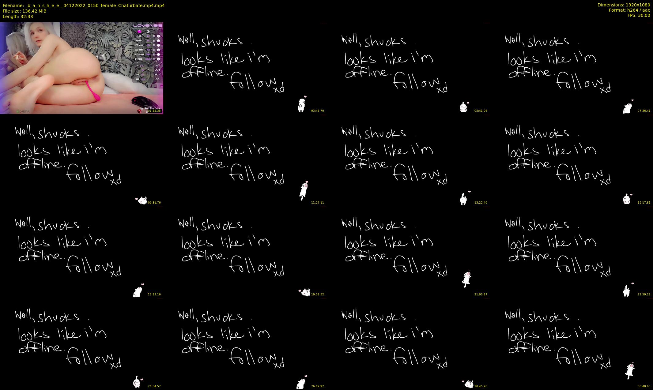_b_a_n_s_h_e_e_ — 33 minute Chaturbate female cam show recording, 1080p, Dec 4, 2022