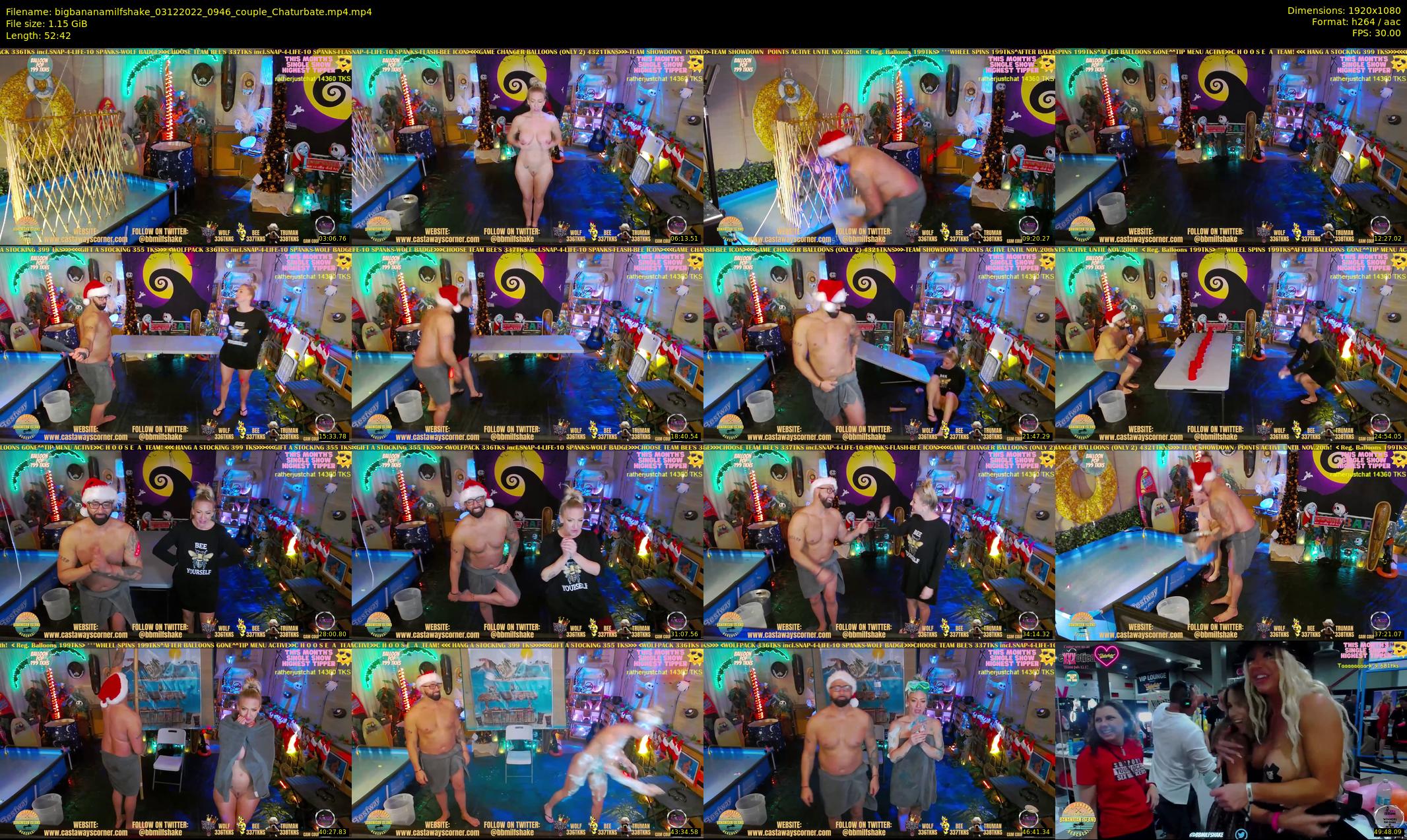 bigbananamilfshake — 53 minute Chaturbate couple cam show recording, 1080p, Dec 3, 2022