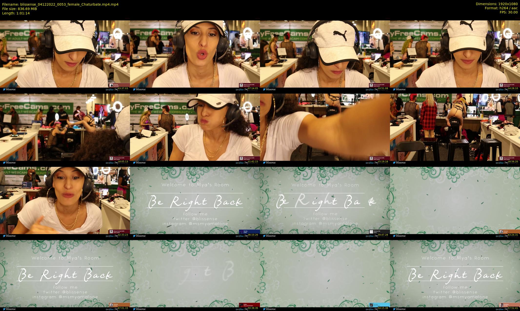 blissense — 62 minute Chaturbate female cam show recording, 1080p, Dec 4, 2022