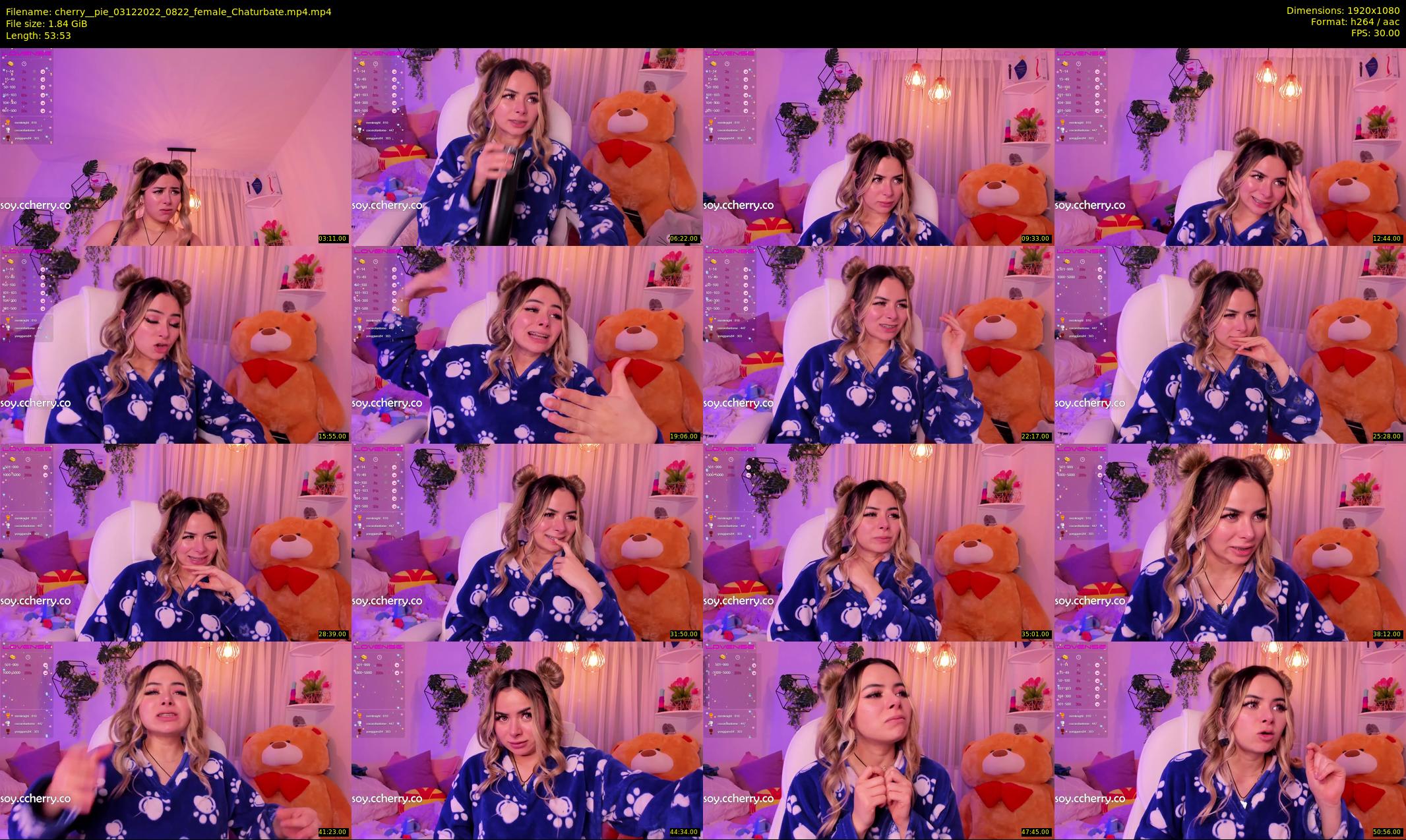cherry__pie — 54 minute Chaturbate female cam show recording, 1080p, Dec 3, 2022