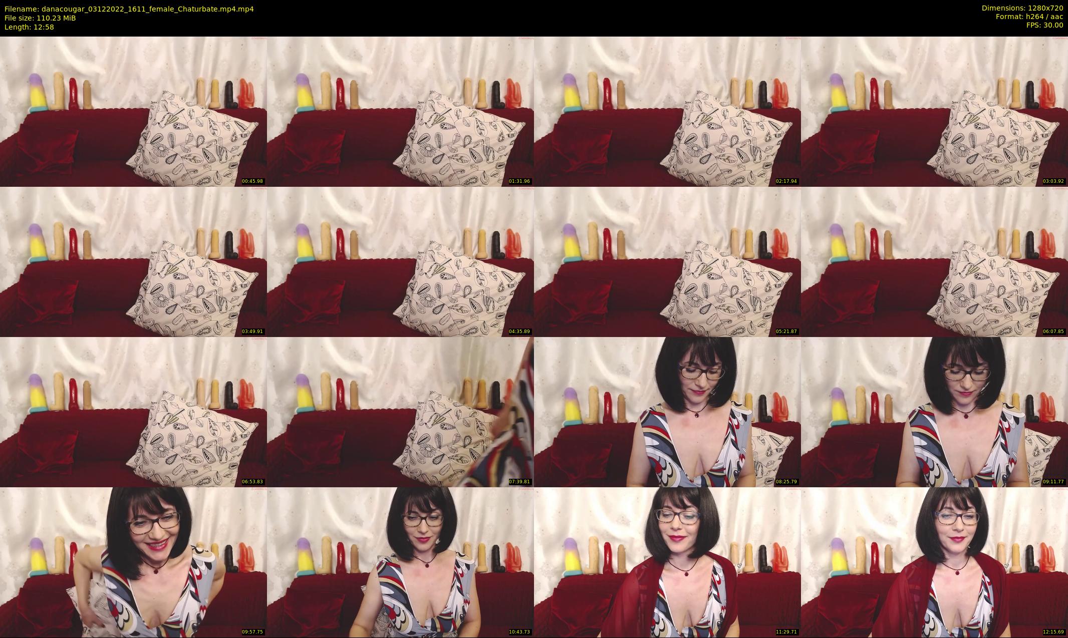 danacougar — 13 minute Chaturbate female cam show recording, 720p, Dec 3, 2022