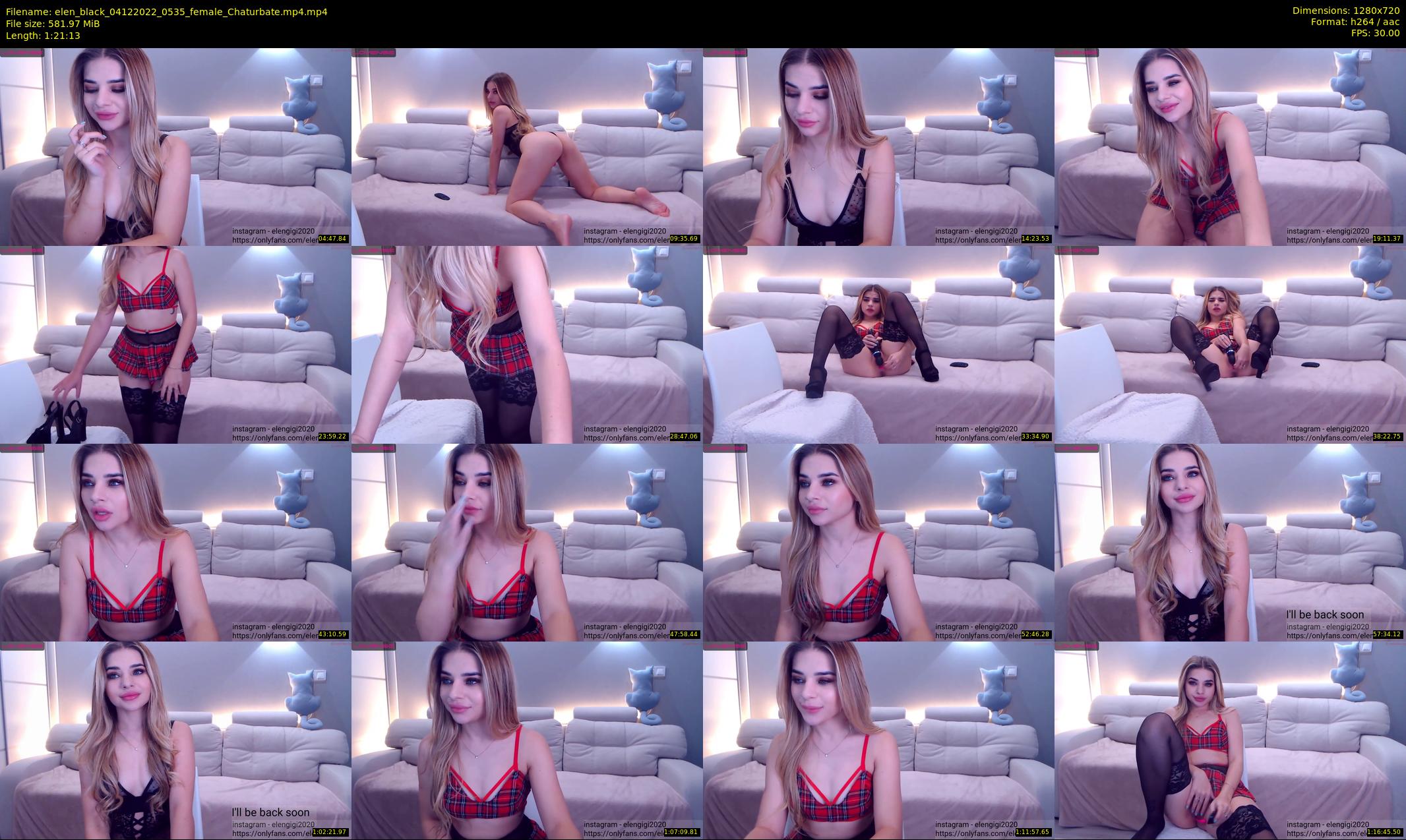 elen_black — 82 minute Chaturbate female cam show recording, 720p, Dec 4, 2022