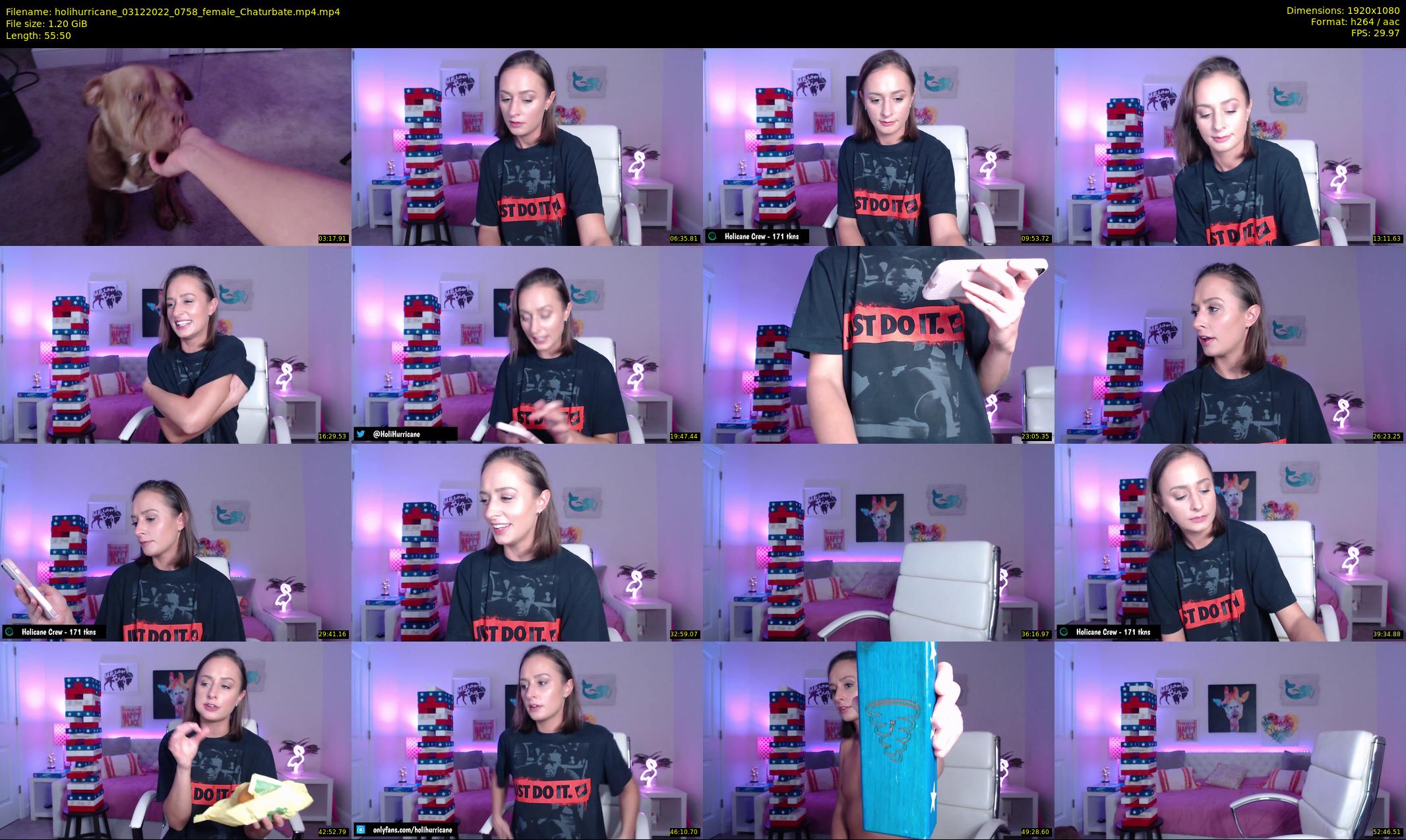 holihurricane — 56 minute Chaturbate female cam show recording, 1080p, Dec 3, 2022