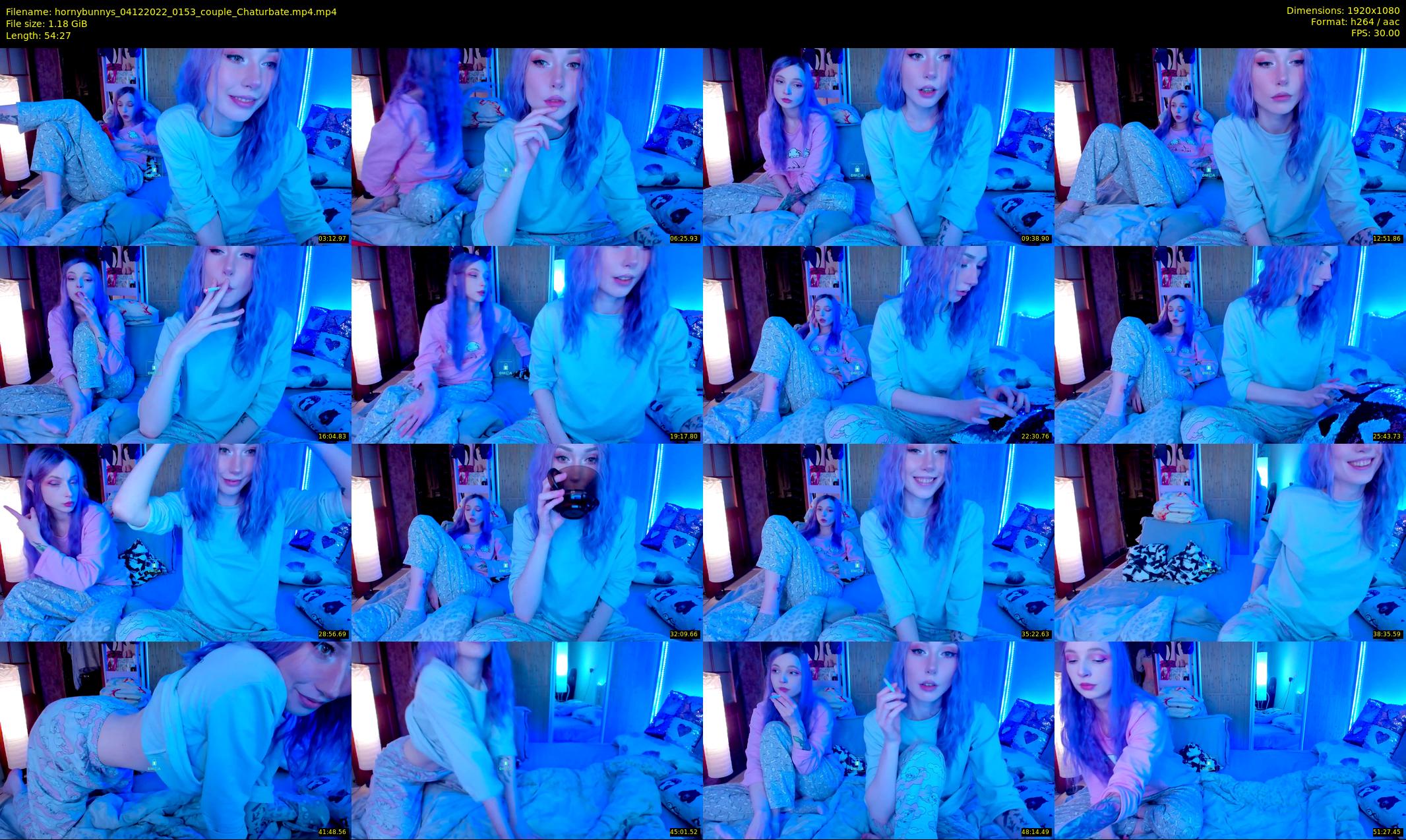 hornybunnys — 55 minute Chaturbate couple cam show recording, 1080p, Dec 4, 2022