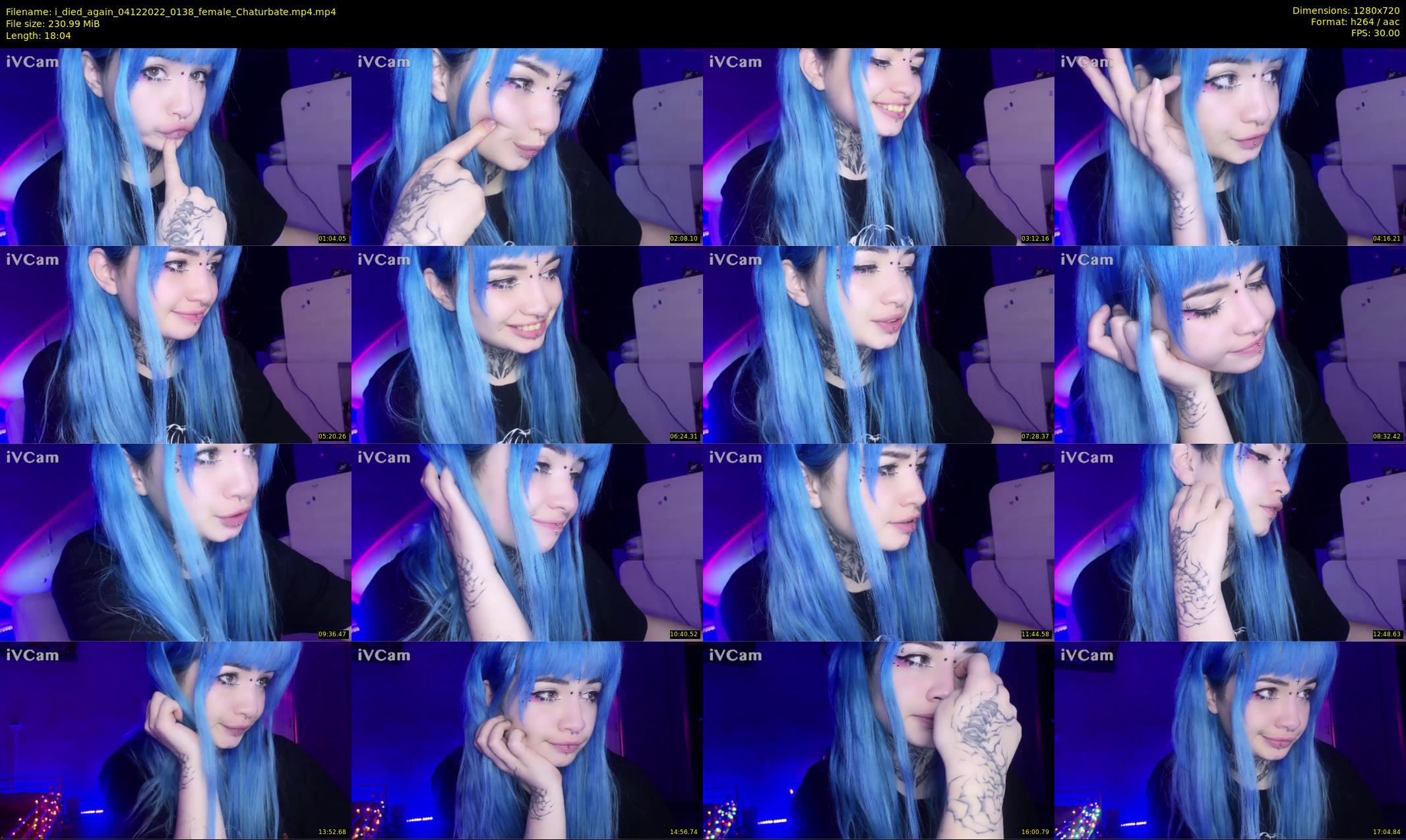i_died_again — 19 minute Chaturbate female cam show recording, 720p, Dec 4, 2022