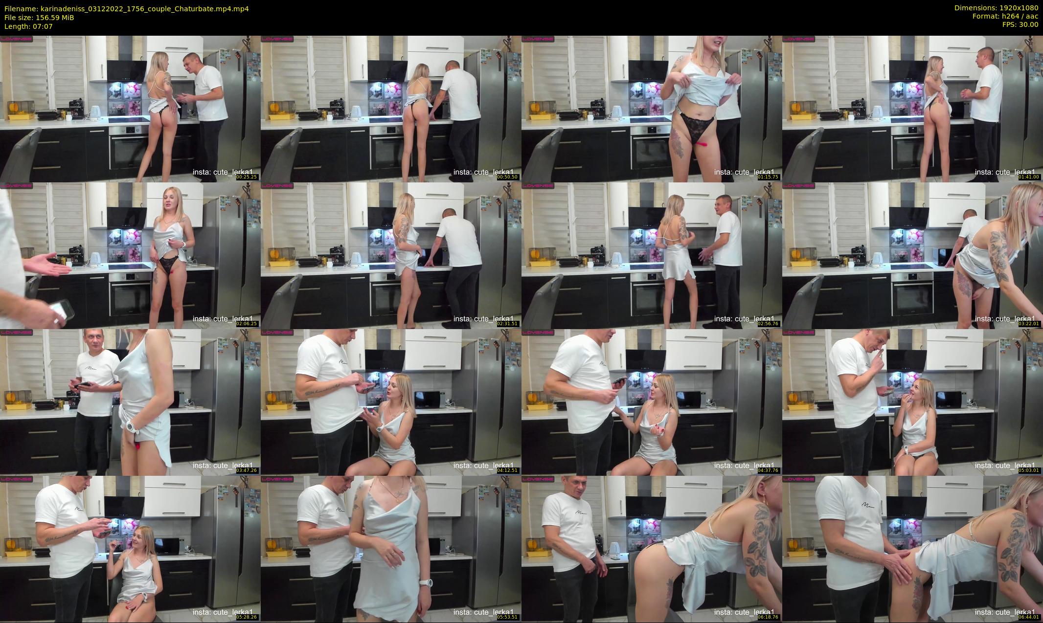 karinadeniss — 8 minute Chaturbate couple cam show recording, 1080p, Dec 3, 2022