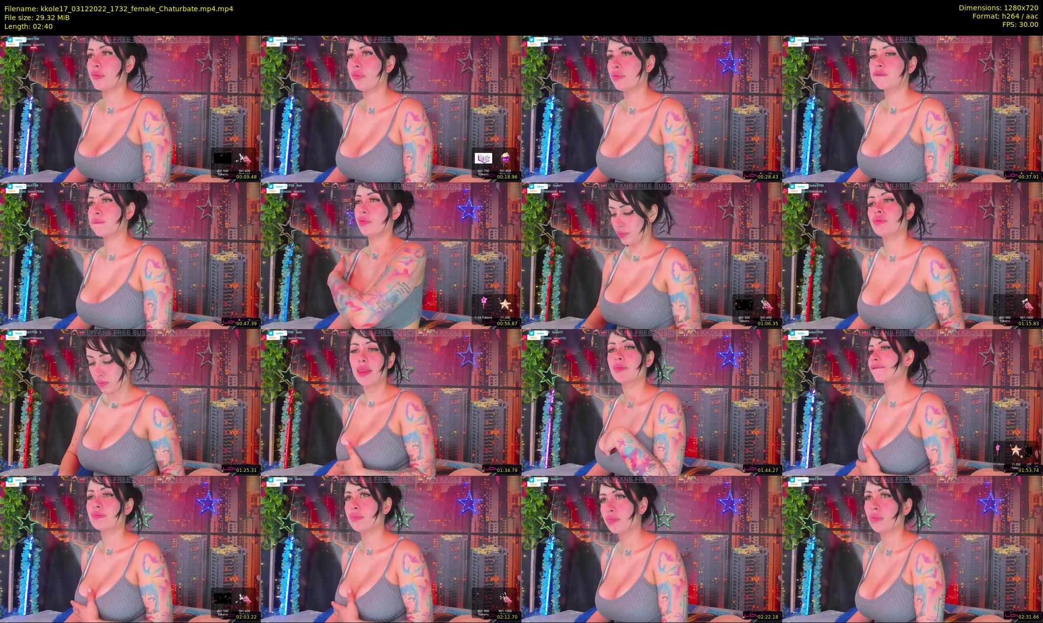 kkole17 — 3 minute Chaturbate female cam show recording, 720p, Dec 3, 2022