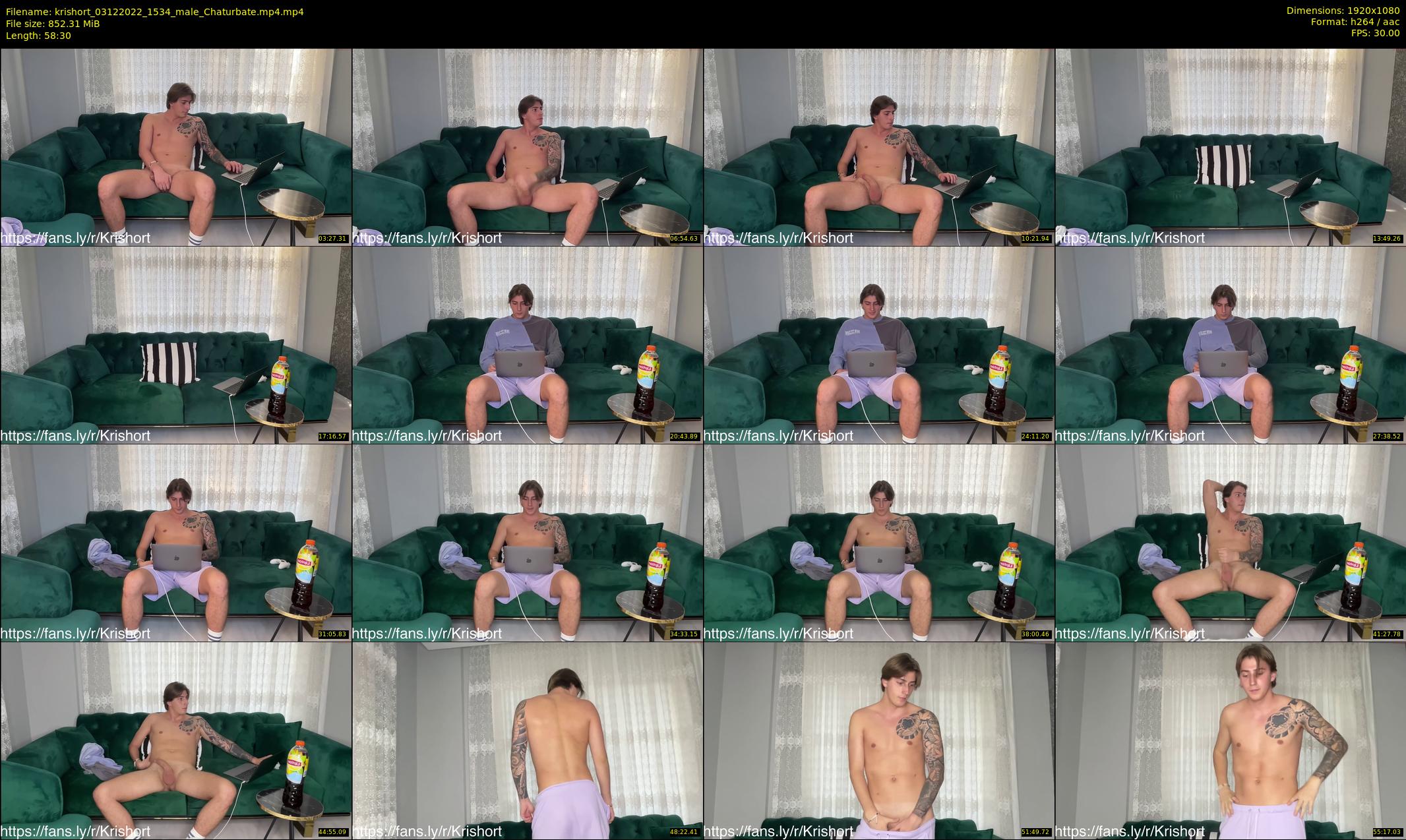 krishort — 59 minute Chaturbate male cam show recording, 1080p, Dec 3, 2022