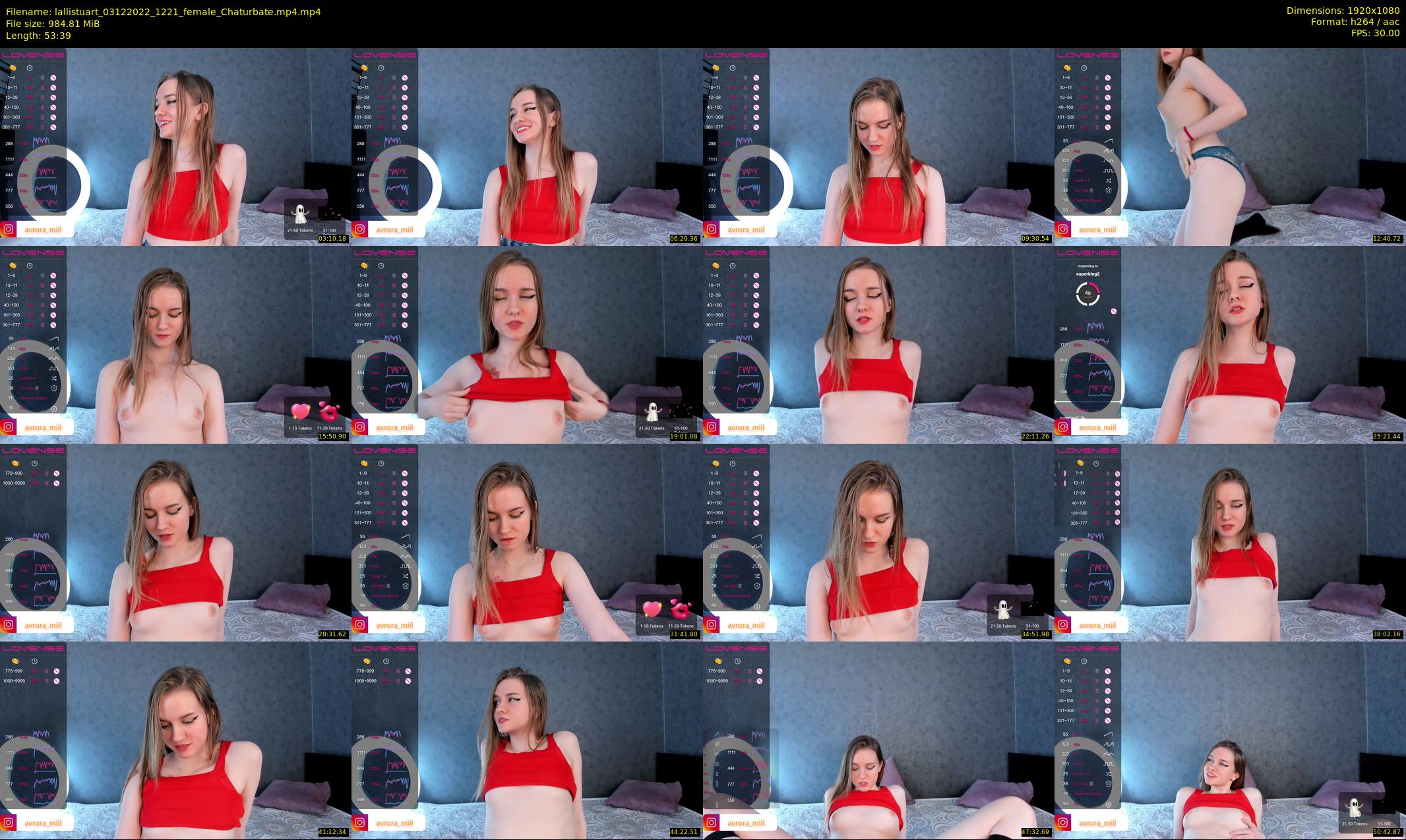 lallistuart — 54 minute Chaturbate female cam show recording, 1080p, Dec 3, 2022