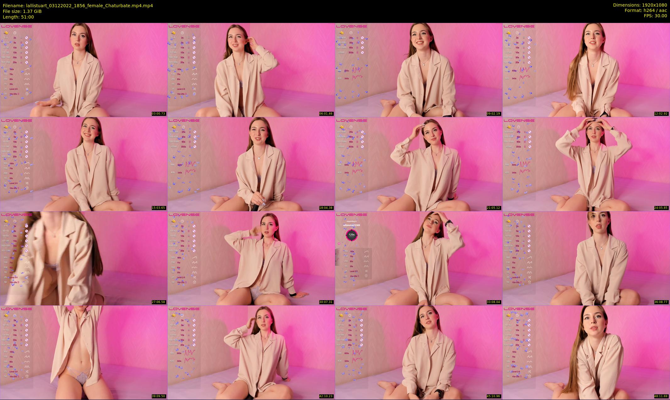 lallistuart — 51 minute Chaturbate female cam show recording, 1080p, Dec 3, 2022