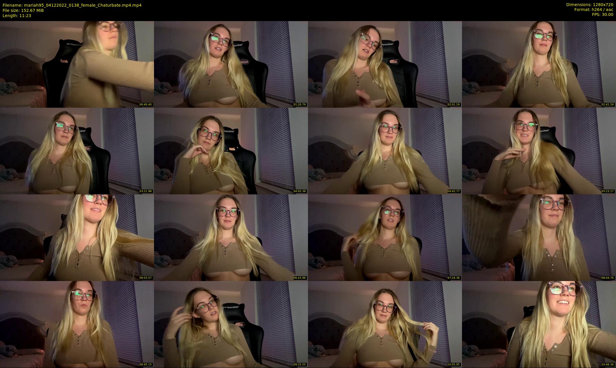 mariah95 — 12 minute Chaturbate female cam show recording, 720p, Dec 4, 2022