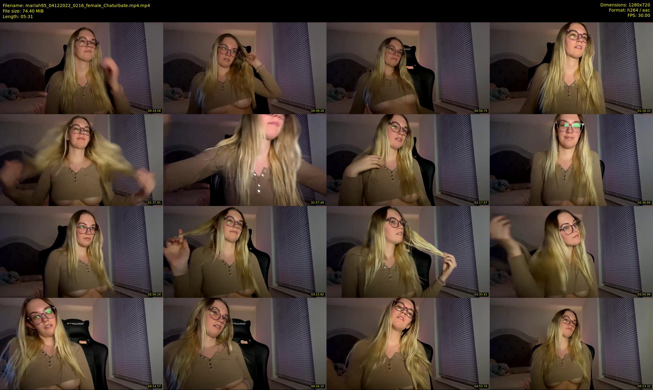 mariah95 — 6 minute Chaturbate female cam show recording, 720p, Dec 4, 2022