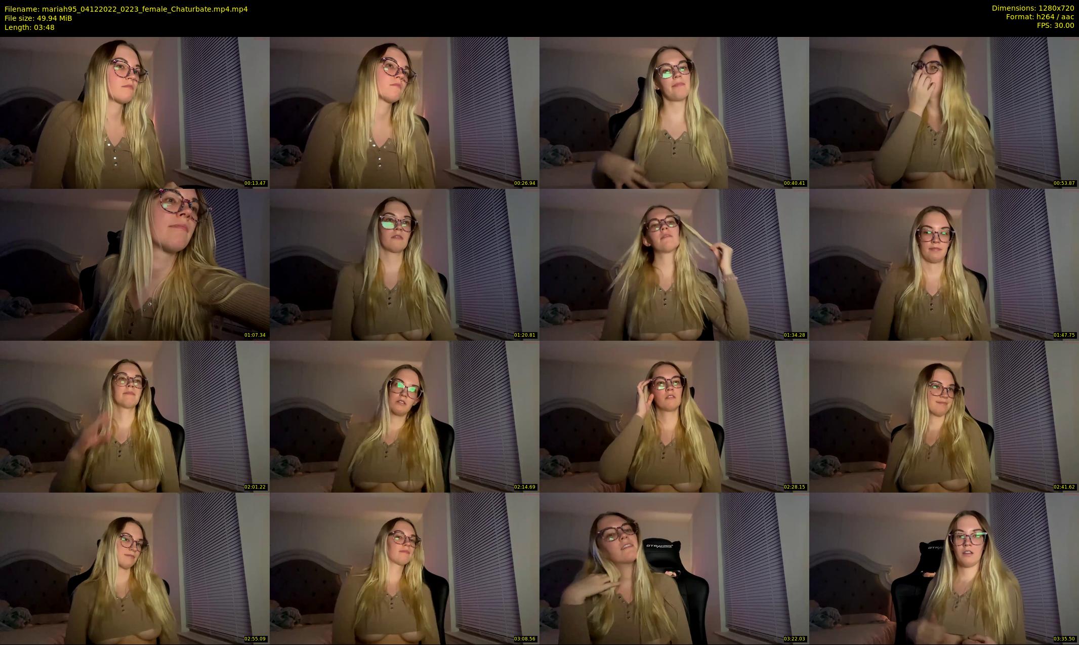 mariah95 — 4 minute Chaturbate female cam show recording, 720p, Dec 4, 2022