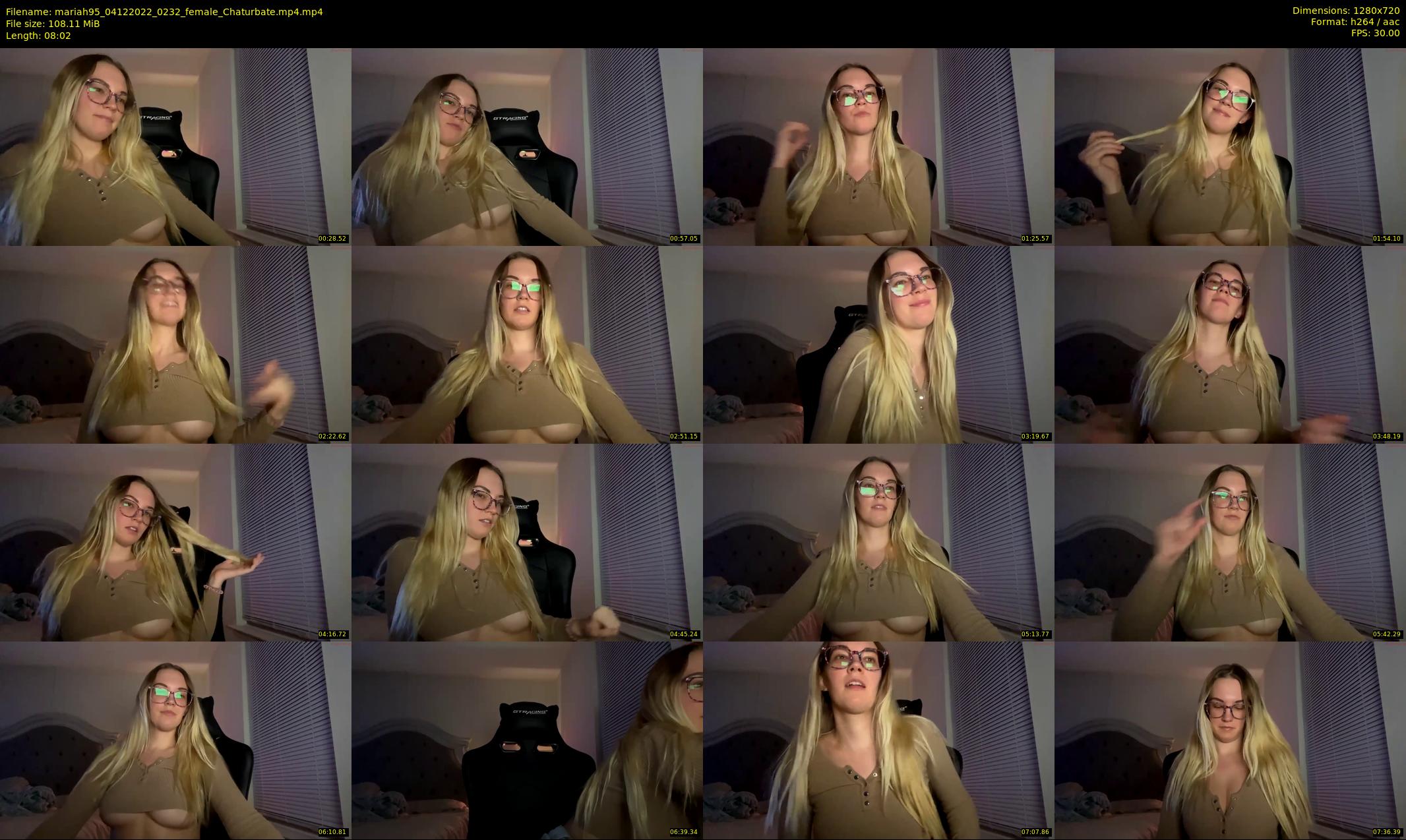 mariah95 — 9 minute Chaturbate female cam show recording, 720p, Dec 4, 2022